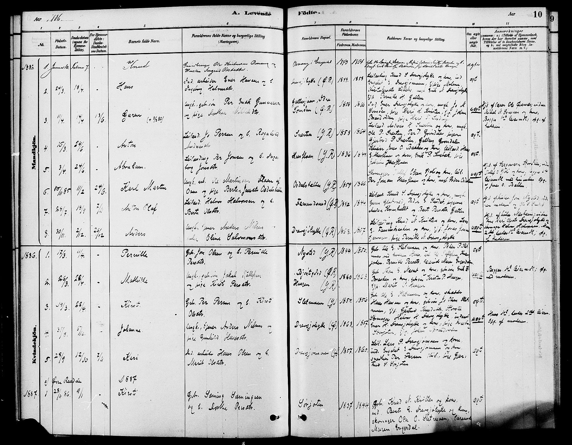 Rendalen prestekontor, AV/SAH-PREST-054/H/Ha/Haa/L0007: Parish register (official) no. 7, 1878-1898, p. 10