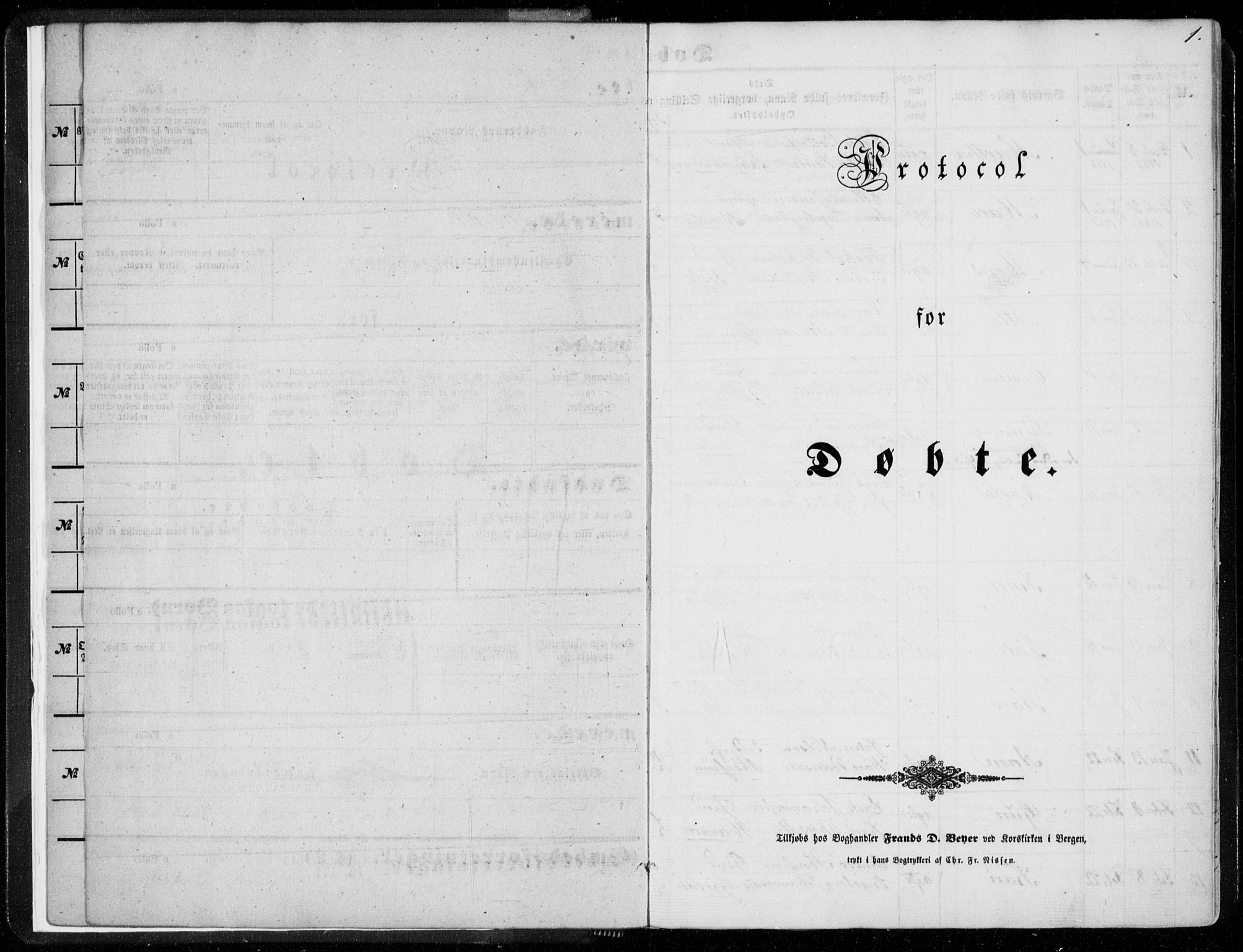 Leikanger sokneprestembete, SAB/A-81001: Parish register (official) no. A 8, 1852-1868, p. 1