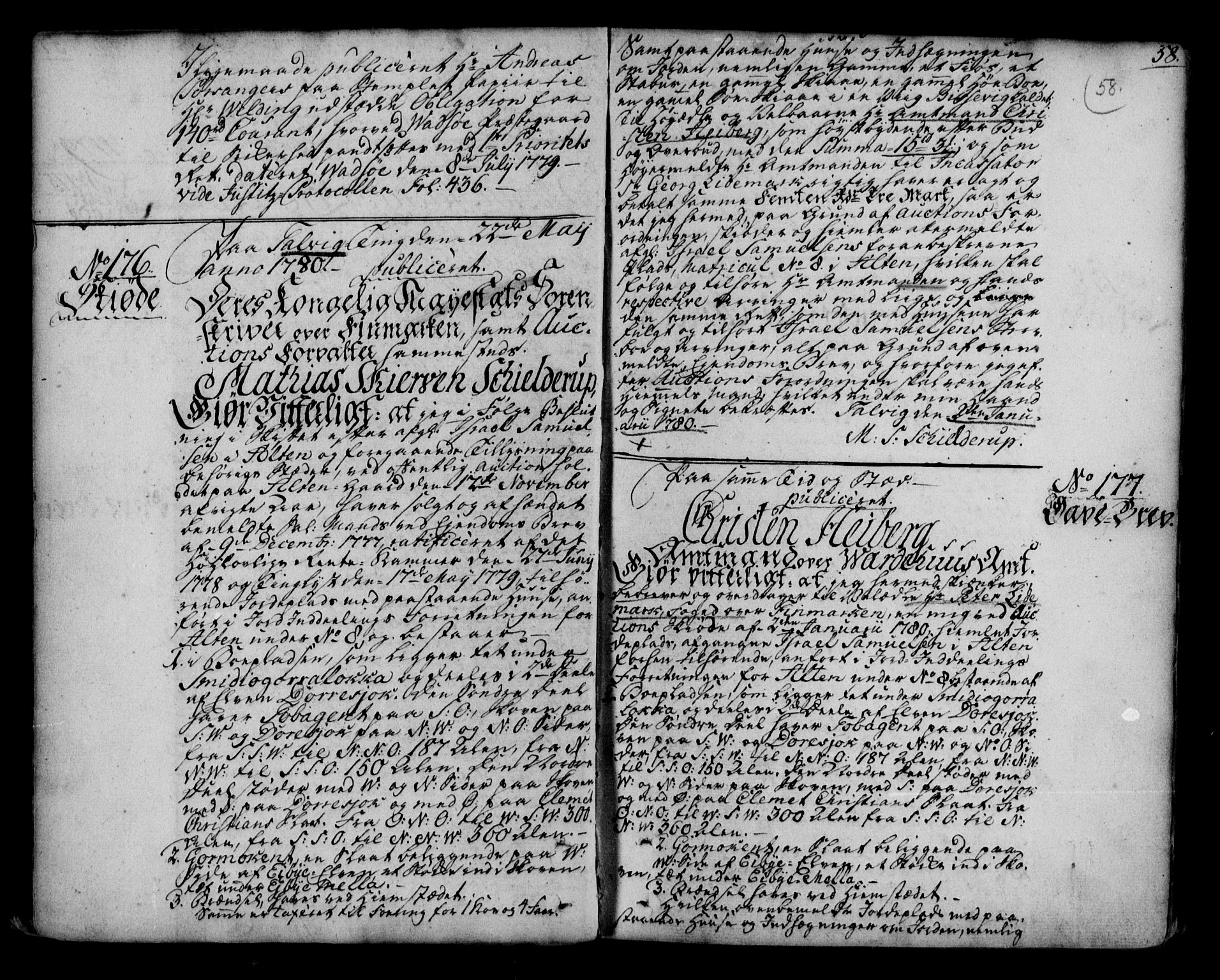 Finnmark sorenskriveri, SATØ/S-0053/G/Gb/L0001pb: Mortgage book no. 1, 1776-1794, p. 58