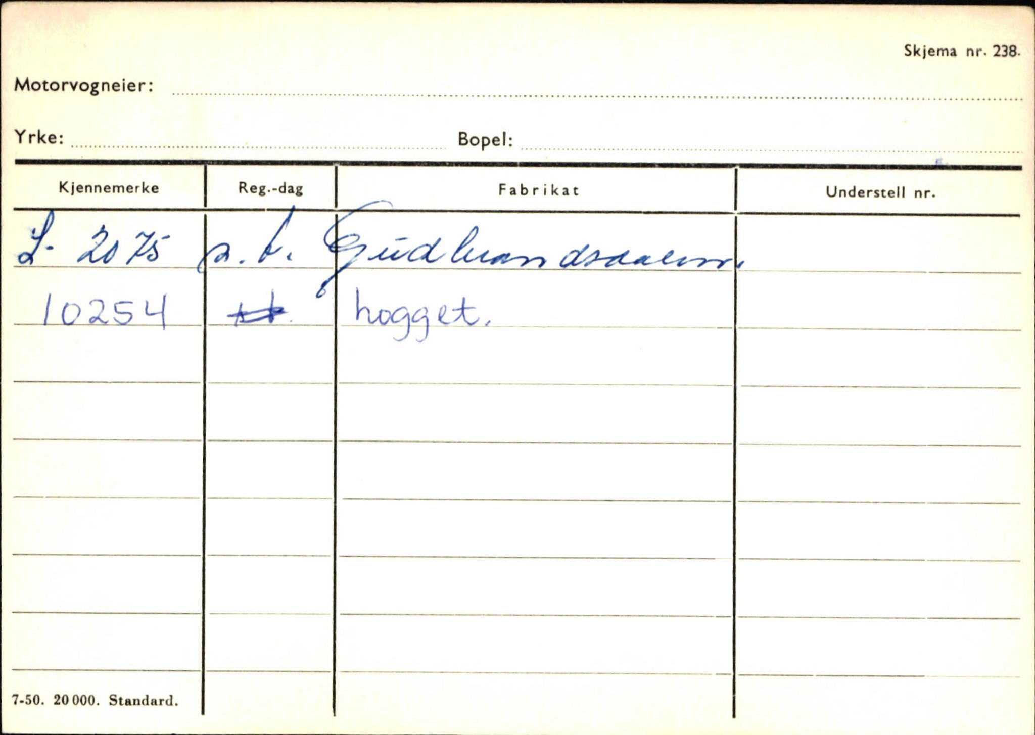 Statens vegvesen, Sogn og Fjordane vegkontor, AV/SAB-A-5301/4/F/L0132: Eigarregister Askvoll A-Å. Balestrand A-Å, 1945-1975, p. 1070