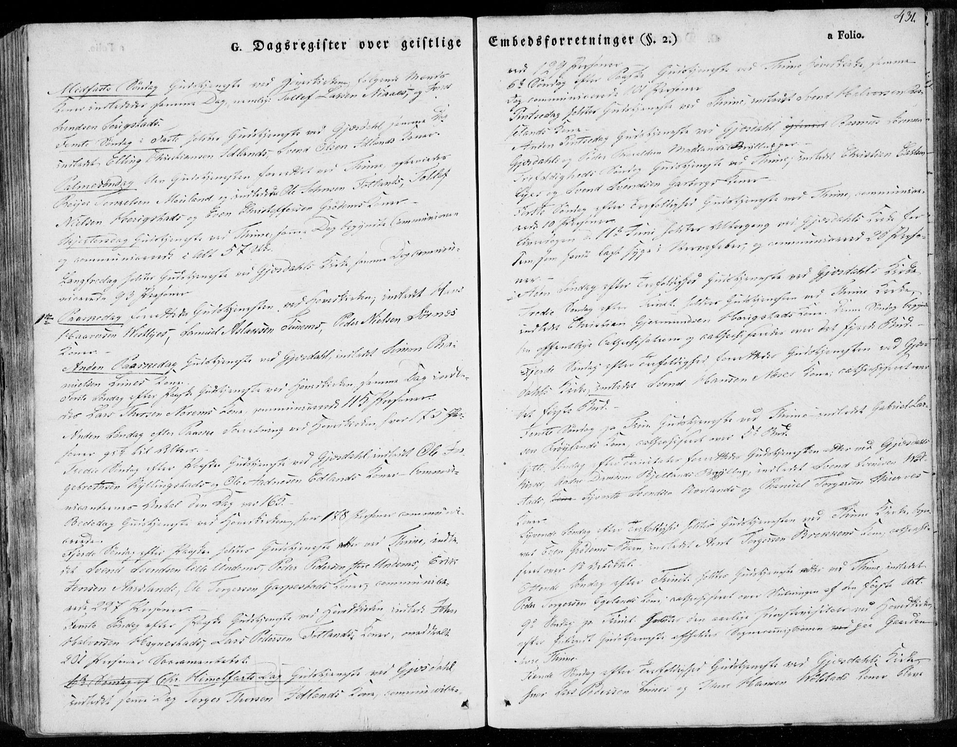 Lye sokneprestkontor, AV/SAST-A-101794/001/30BA/L0004: Parish register (official) no. A 4, 1826-1841, p. 431