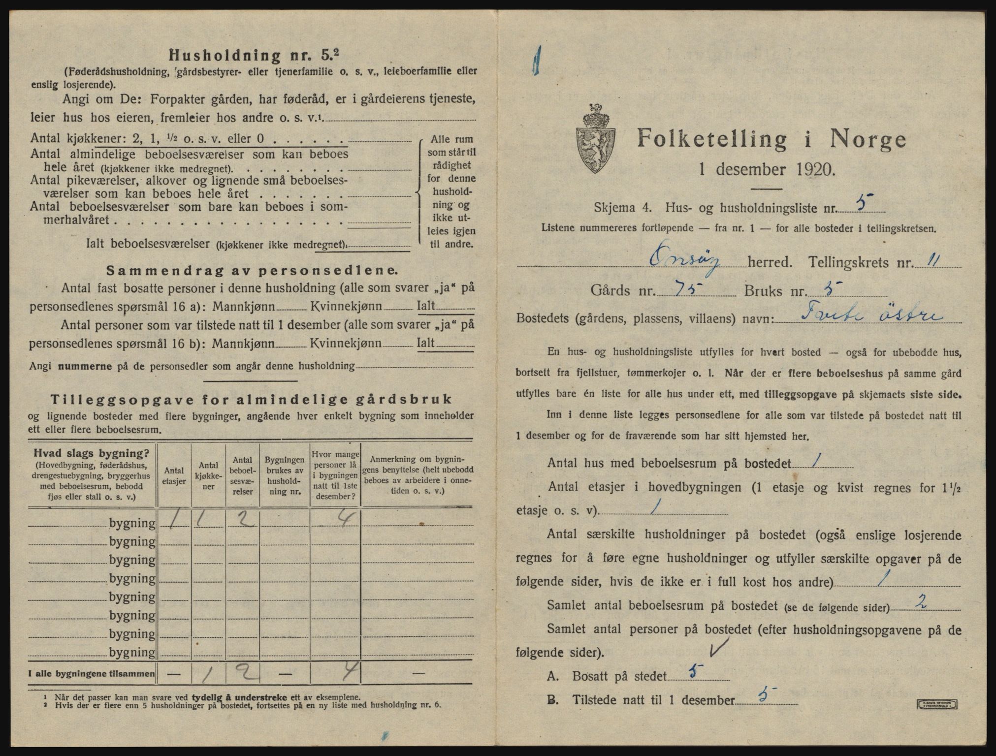 SAO, 1920 census for Onsøy, 1920, p. 1994