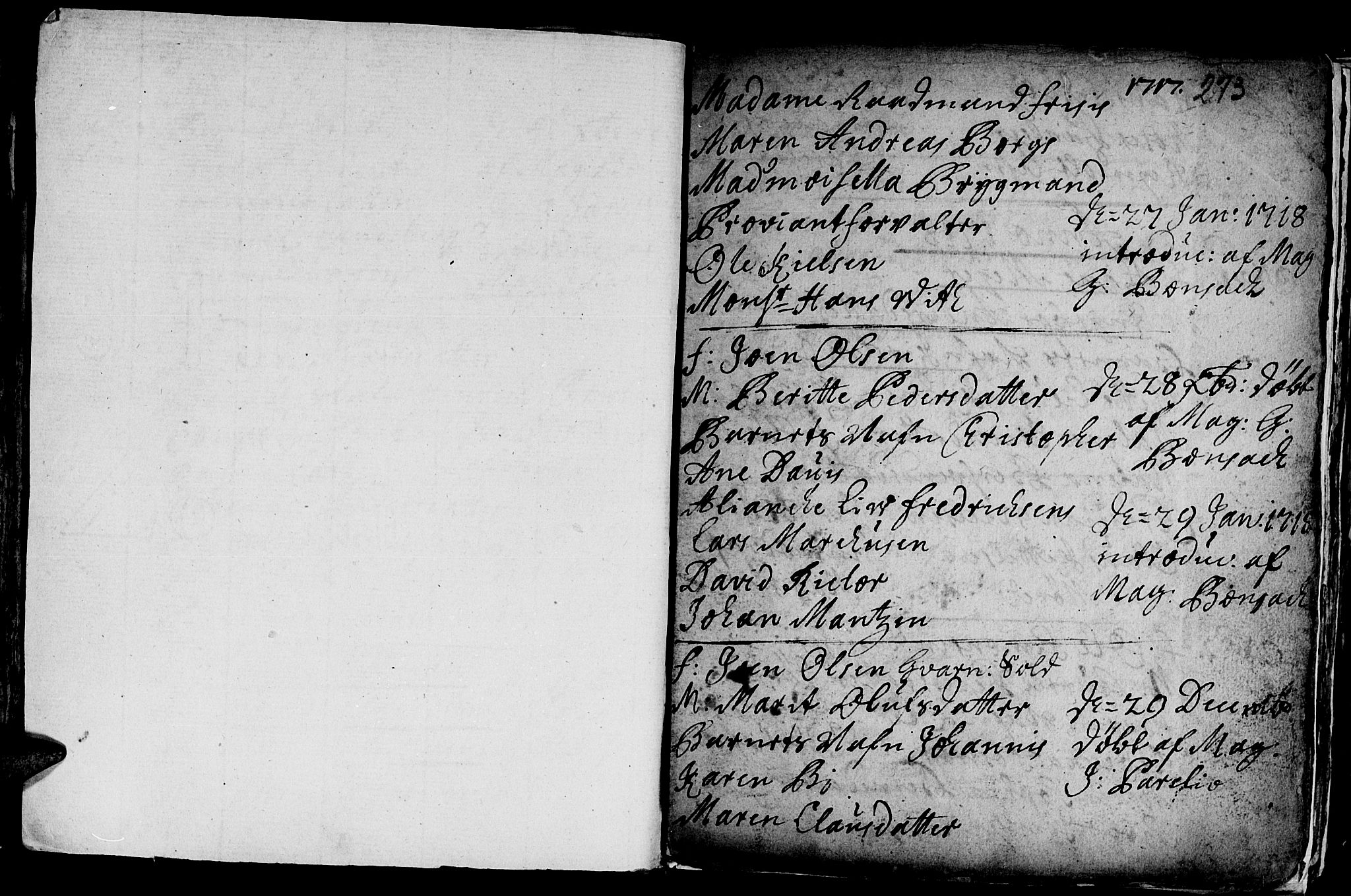Ministerialprotokoller, klokkerbøker og fødselsregistre - Sør-Trøndelag, SAT/A-1456/601/L0035: Parish register (official) no. 601A03, 1713-1728, p. 273