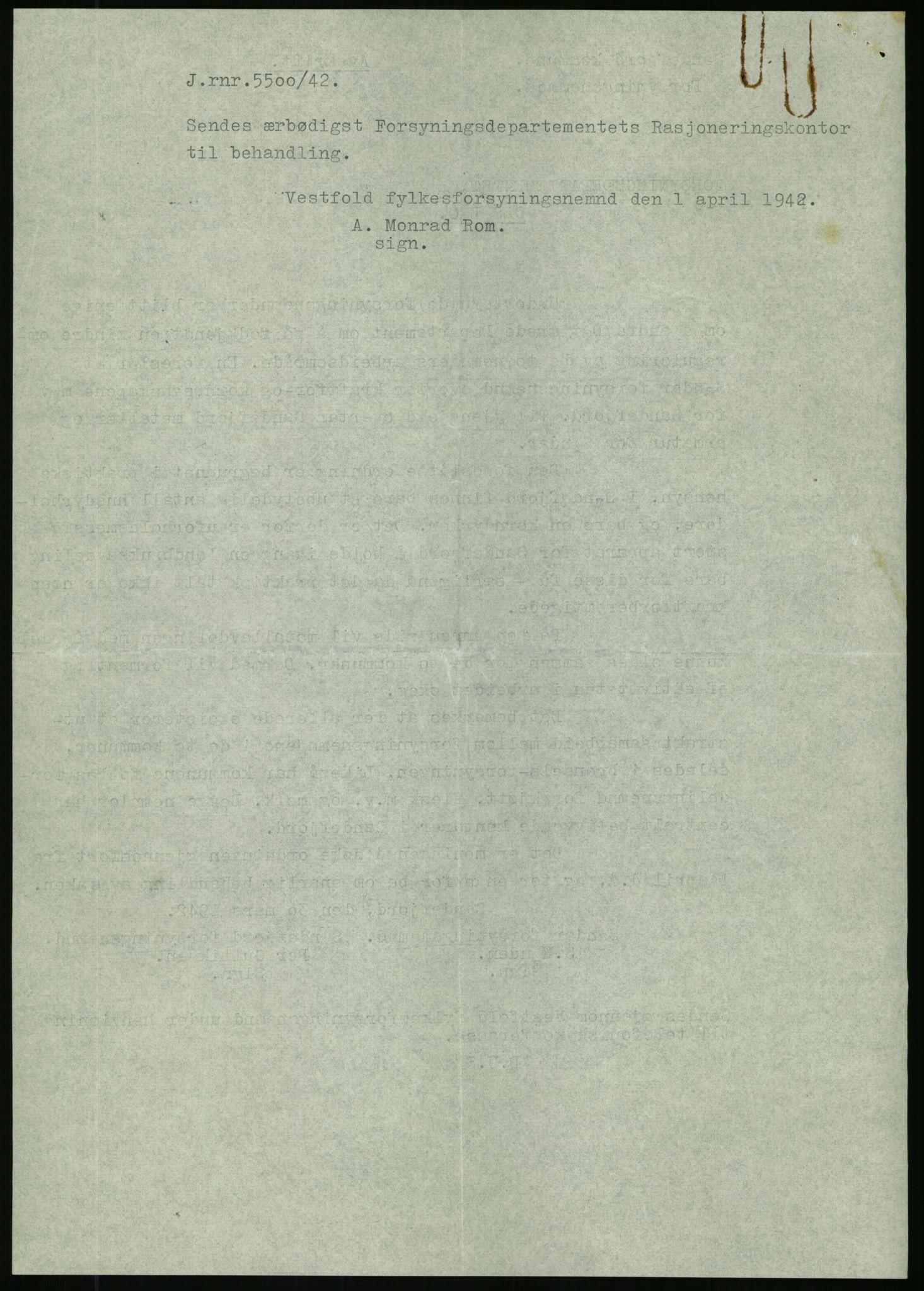 Direktoratet for industriforsyning, Sekretariatet, AV/RA-S-4153/D/Df/L0054: 9. Metallkontoret, 1940-1945, p. 548