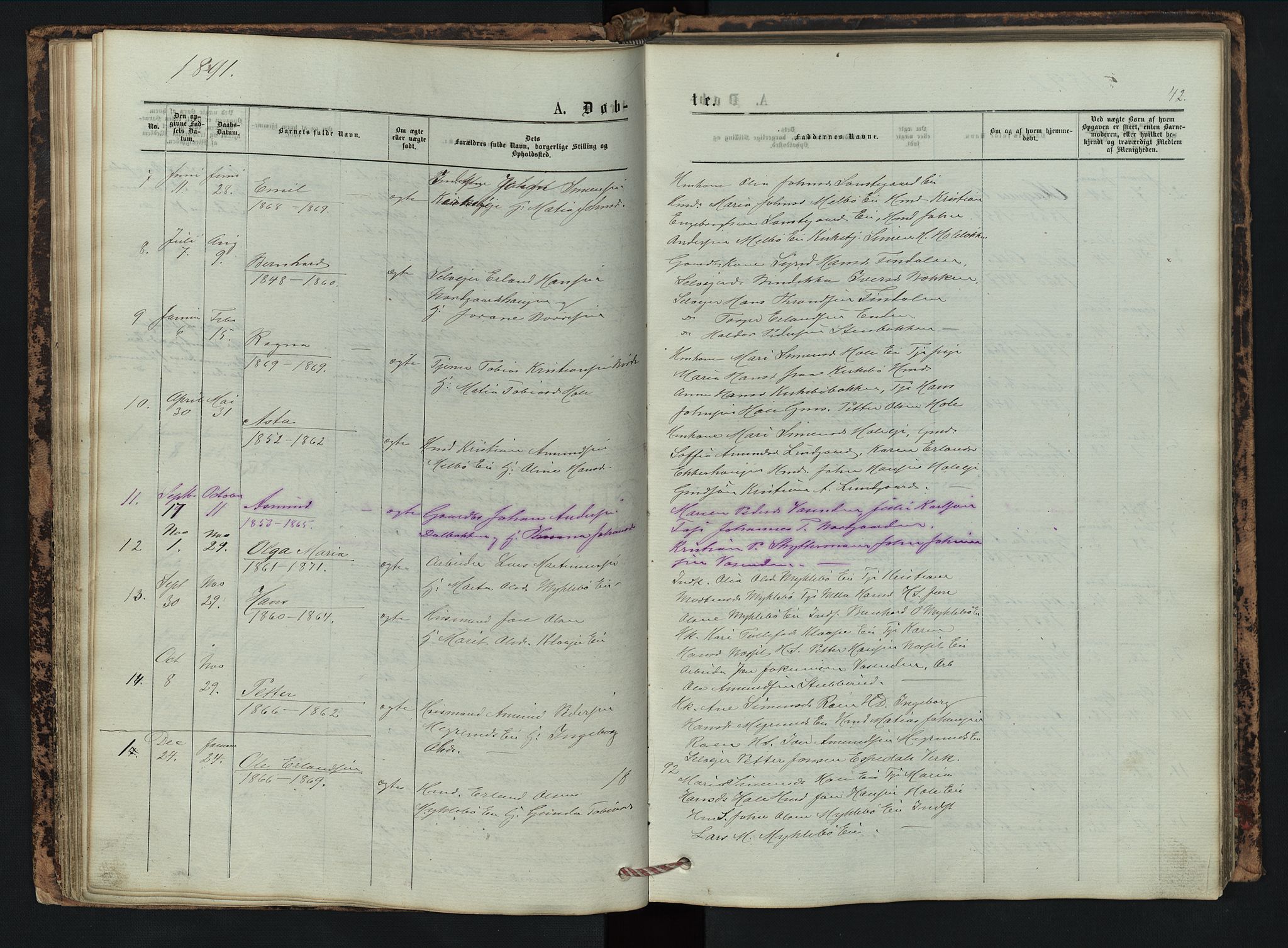 Vestre Gausdal prestekontor, AV/SAH-PREST-094/H/Ha/Hab/L0002: Parish register (copy) no. 2, 1874-1897, p. 42