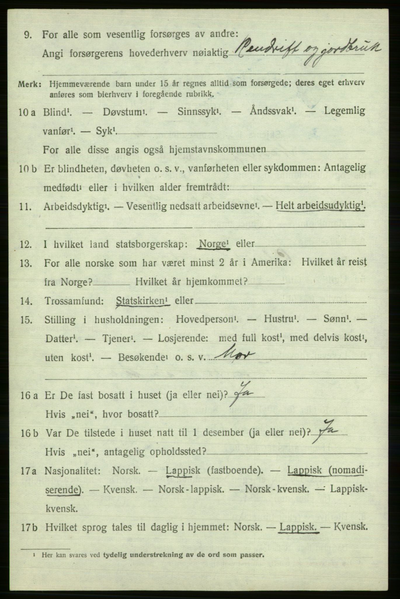 SATØ, 1920 census for Nesseby, 1920, p. 502