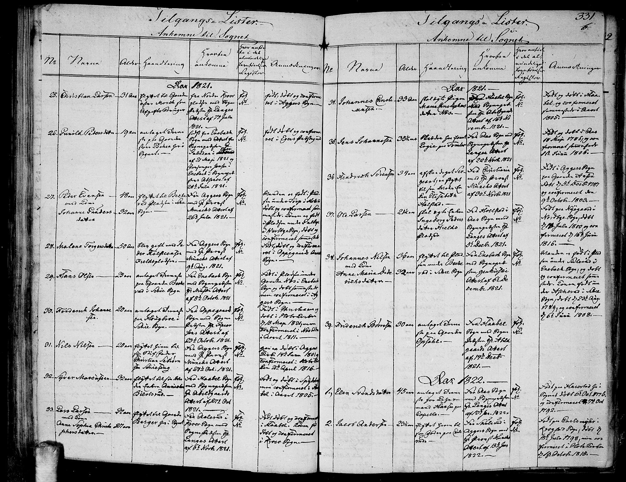 Kråkstad prestekontor Kirkebøker, SAO/A-10125a/F/Fa/L0003: Parish register (official) no. I 3, 1813-1824, p. 331b