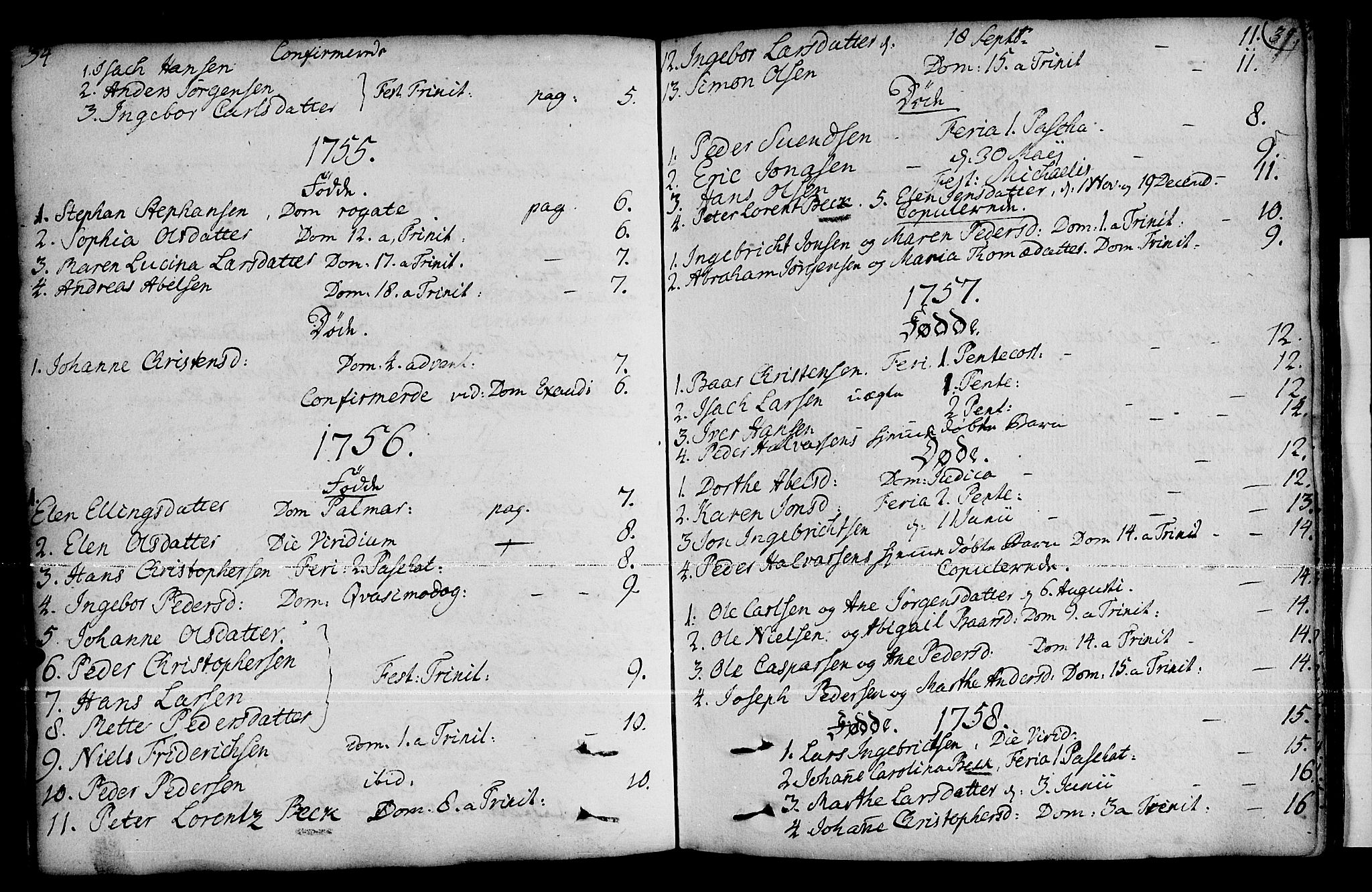 Loppa sokneprestkontor, SATØ/S-1339/H/Ha/L0001kirke: Parish register (official) no. 1 /2, 1753-1784, p. 34-35