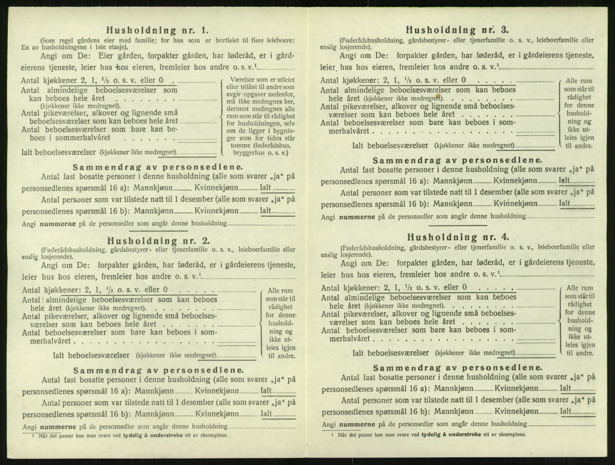 SAT, 1920 census for Tingvoll, 1920, p. 995