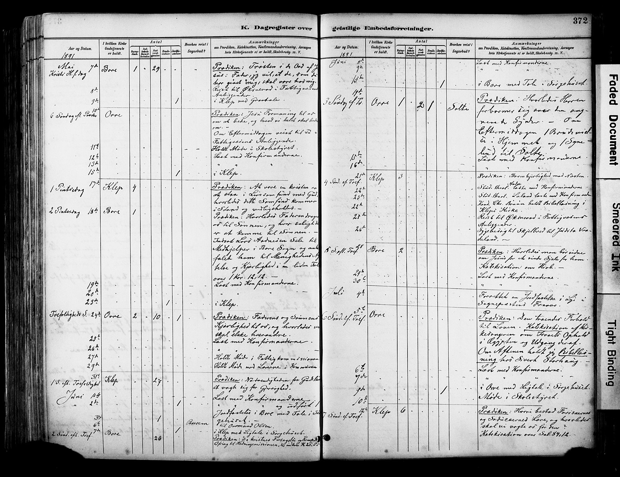 Klepp sokneprestkontor, SAST/A-101803/001/3/30BA/L0009: Parish register (official) no. A 7, 1886-1915, p. 372