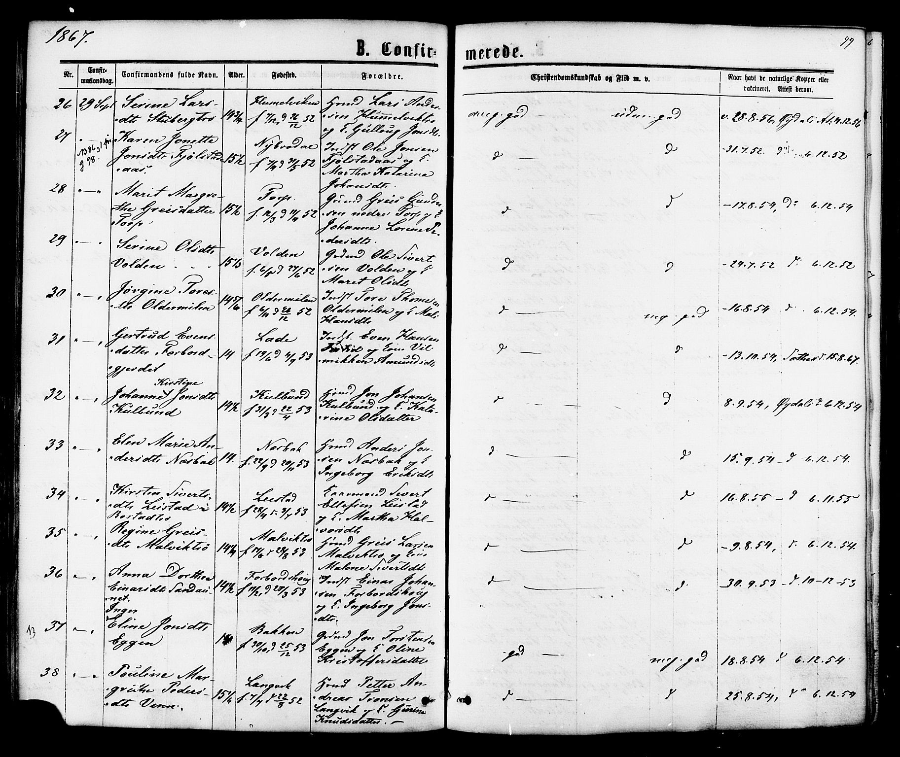 Ministerialprotokoller, klokkerbøker og fødselsregistre - Sør-Trøndelag, SAT/A-1456/616/L0409: Parish register (official) no. 616A06, 1865-1877, p. 99
