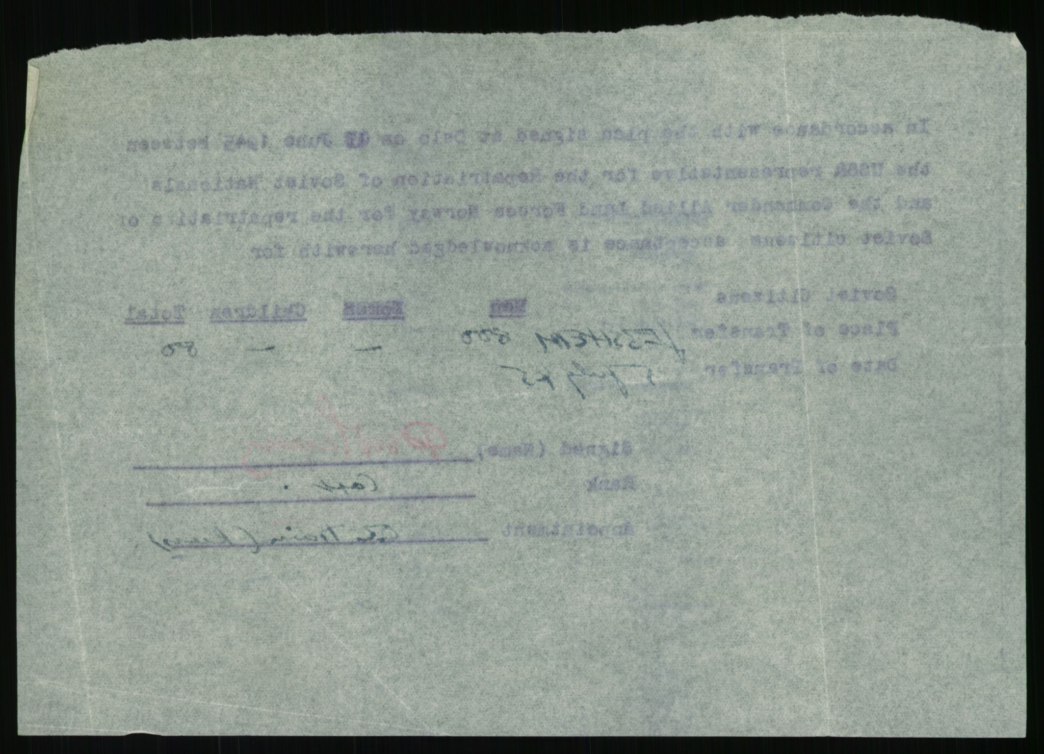 Flyktnings- og fangedirektoratet, Repatrieringskontoret, AV/RA-S-1681/D/Db/L0020: Displaced Persons (DPs) og sivile tyskere, 1945-1948, p. 1036