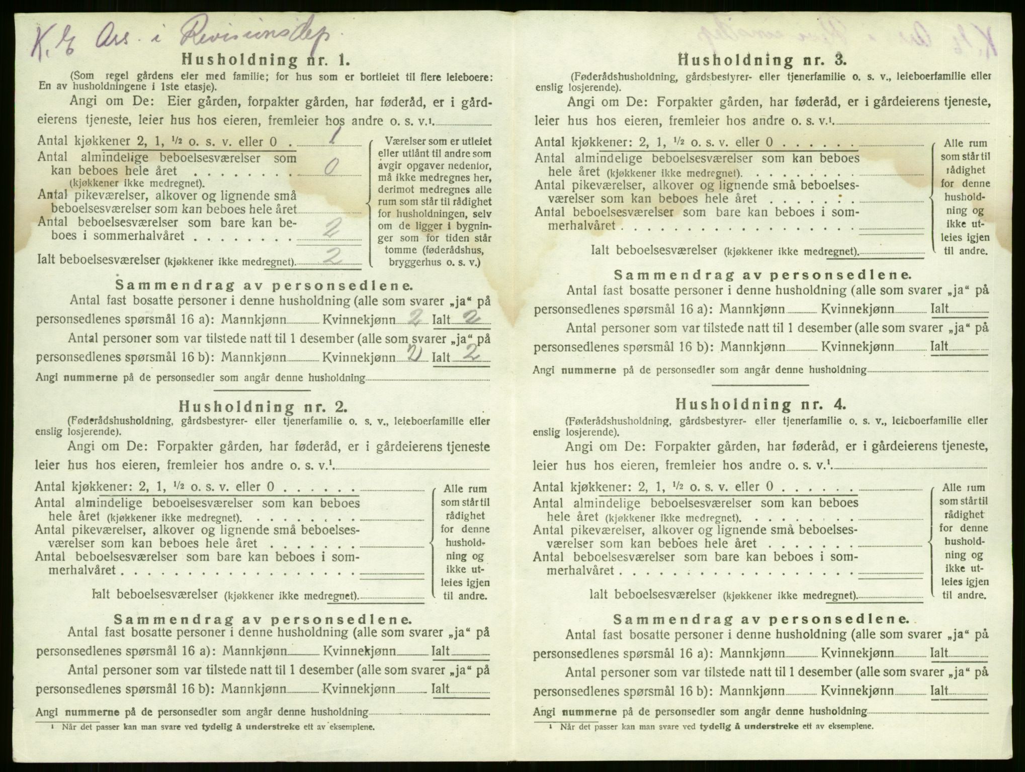 SAKO, 1920 census for Sem, 1920, p. 2545