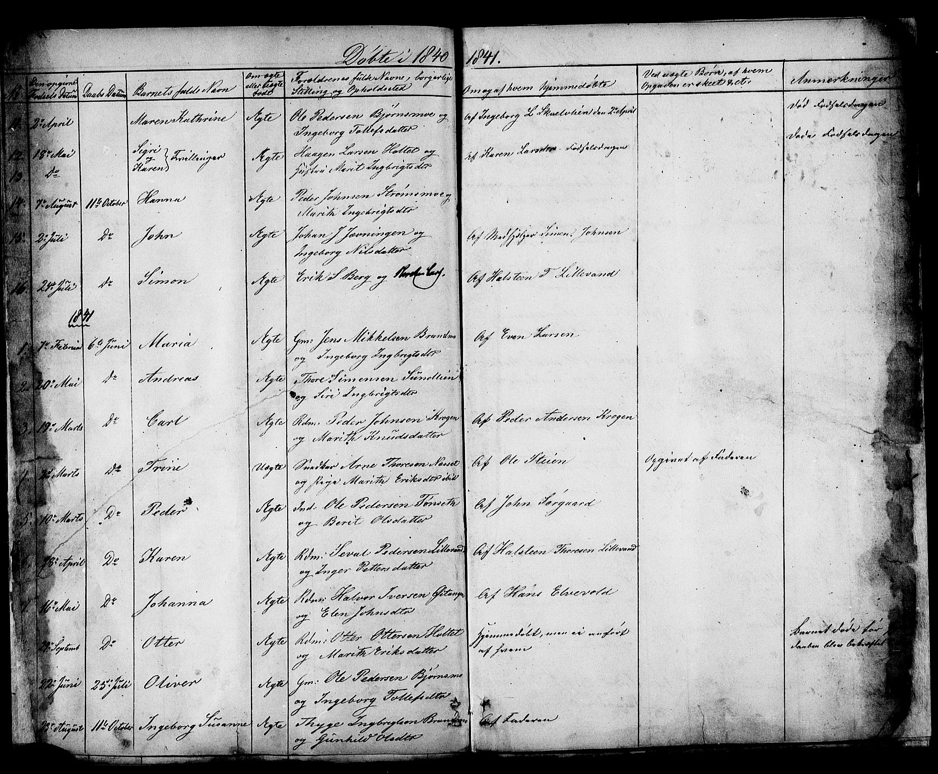 Målselv sokneprestembete, SATØ/S-1311/G/Ga/Gaa/L0002kirke: Parish register (official) no. 2, 1832-1850, p. 14-15