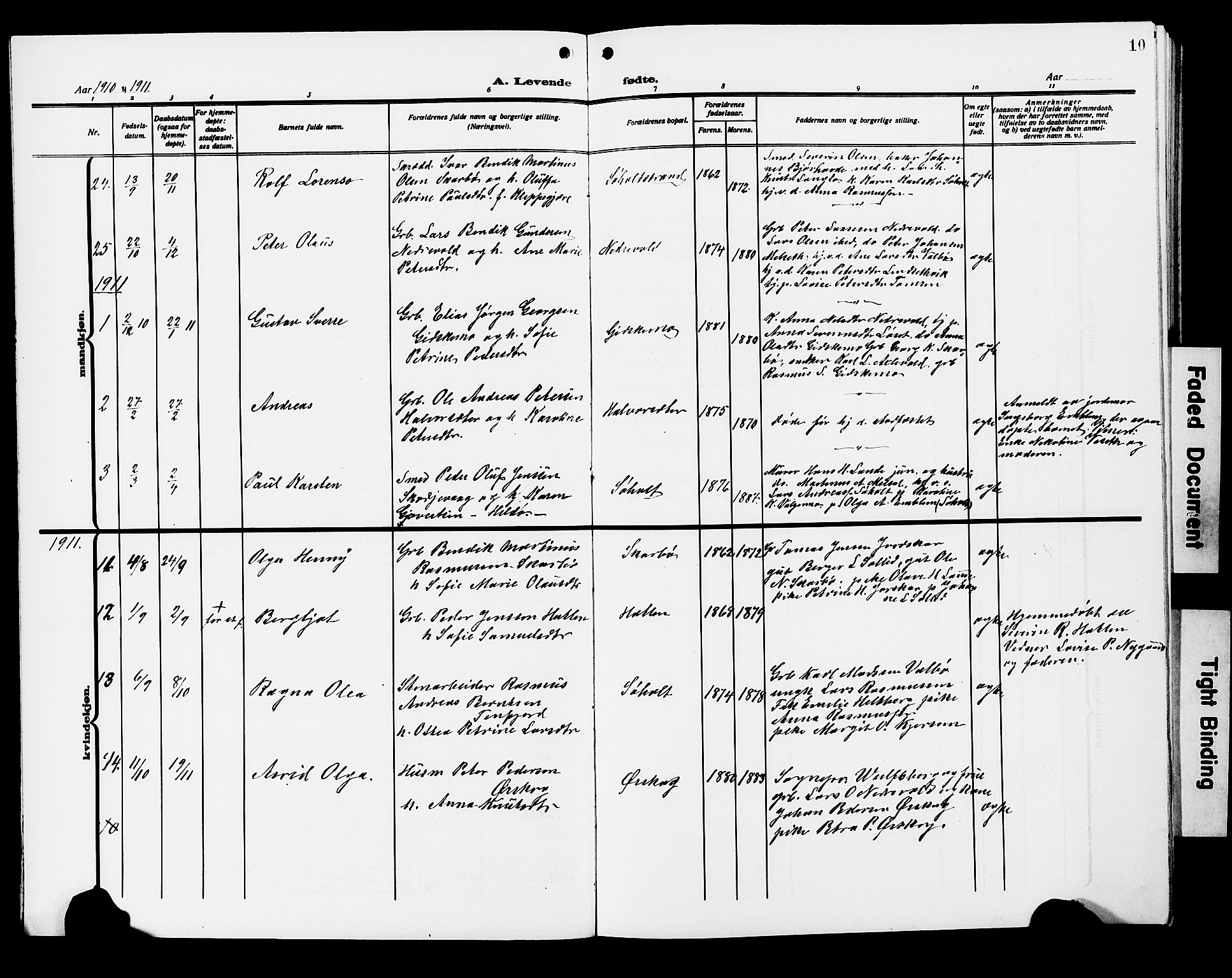 Ministerialprotokoller, klokkerbøker og fødselsregistre - Møre og Romsdal, AV/SAT-A-1454/522/L0328: Parish register (copy) no. 522C07, 1909-1925, p. 10