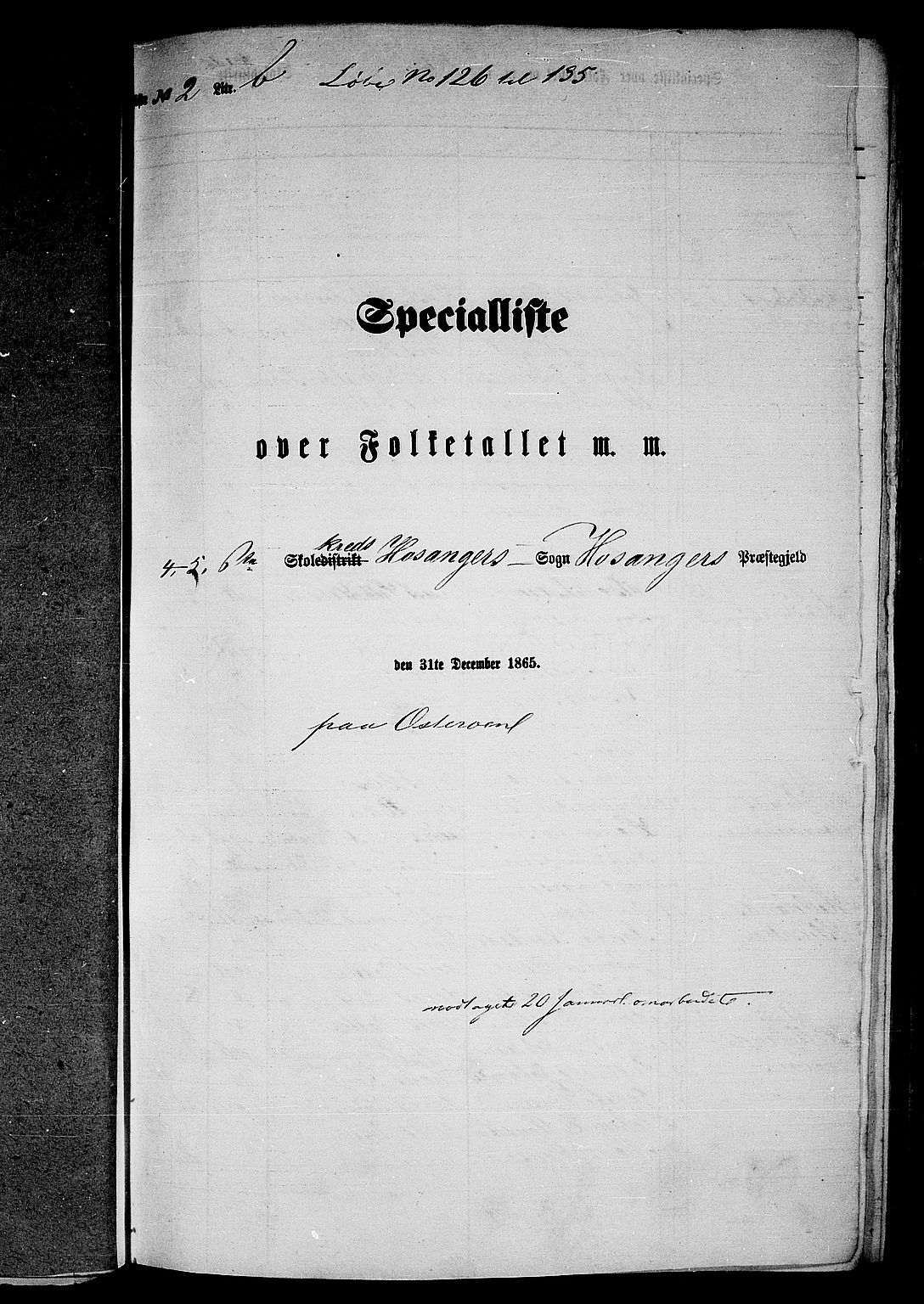 RA, 1865 census for Hosanger, 1865, p. 44