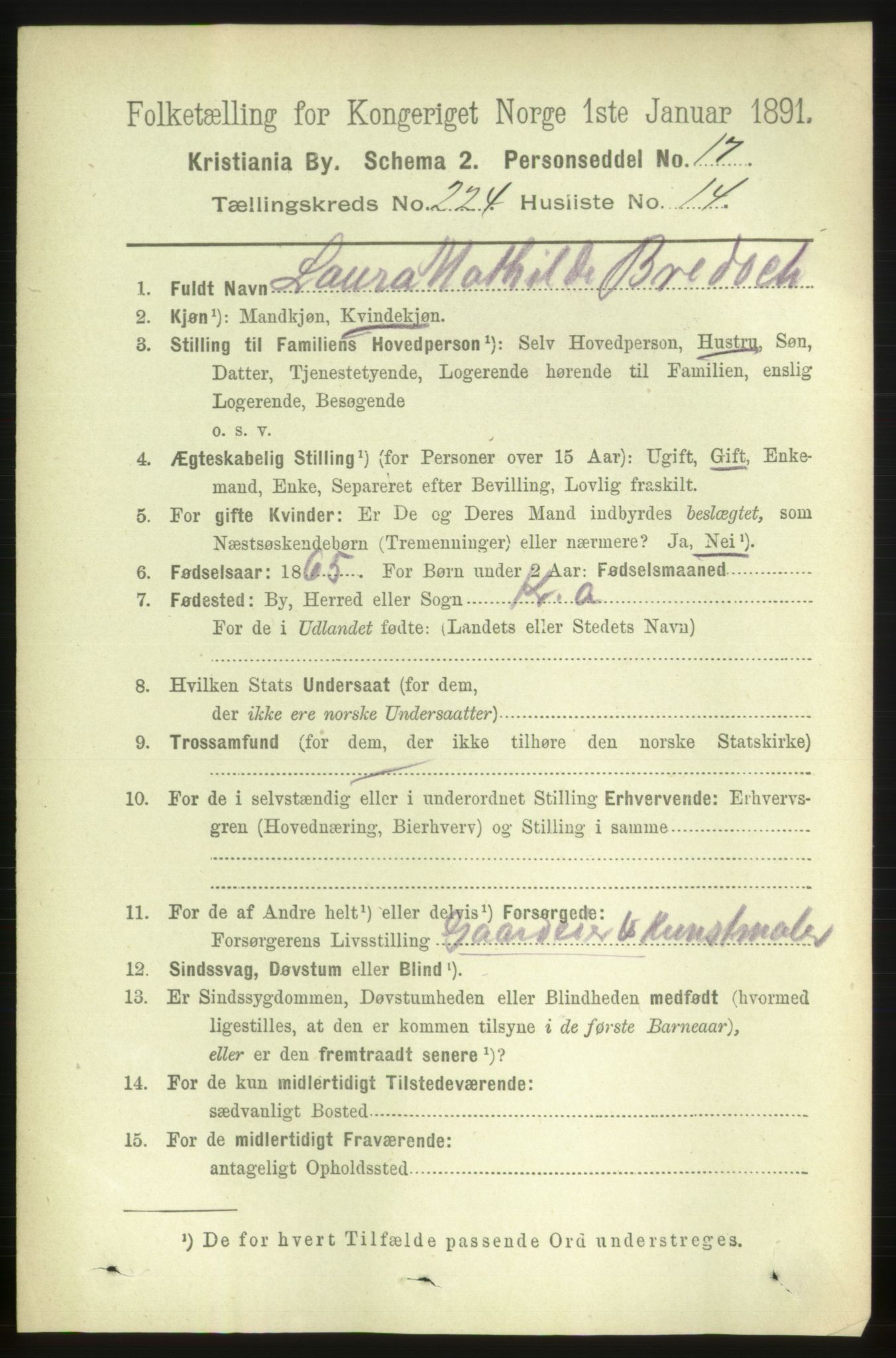 RA, 1891 census for 0301 Kristiania, 1891, p. 135762