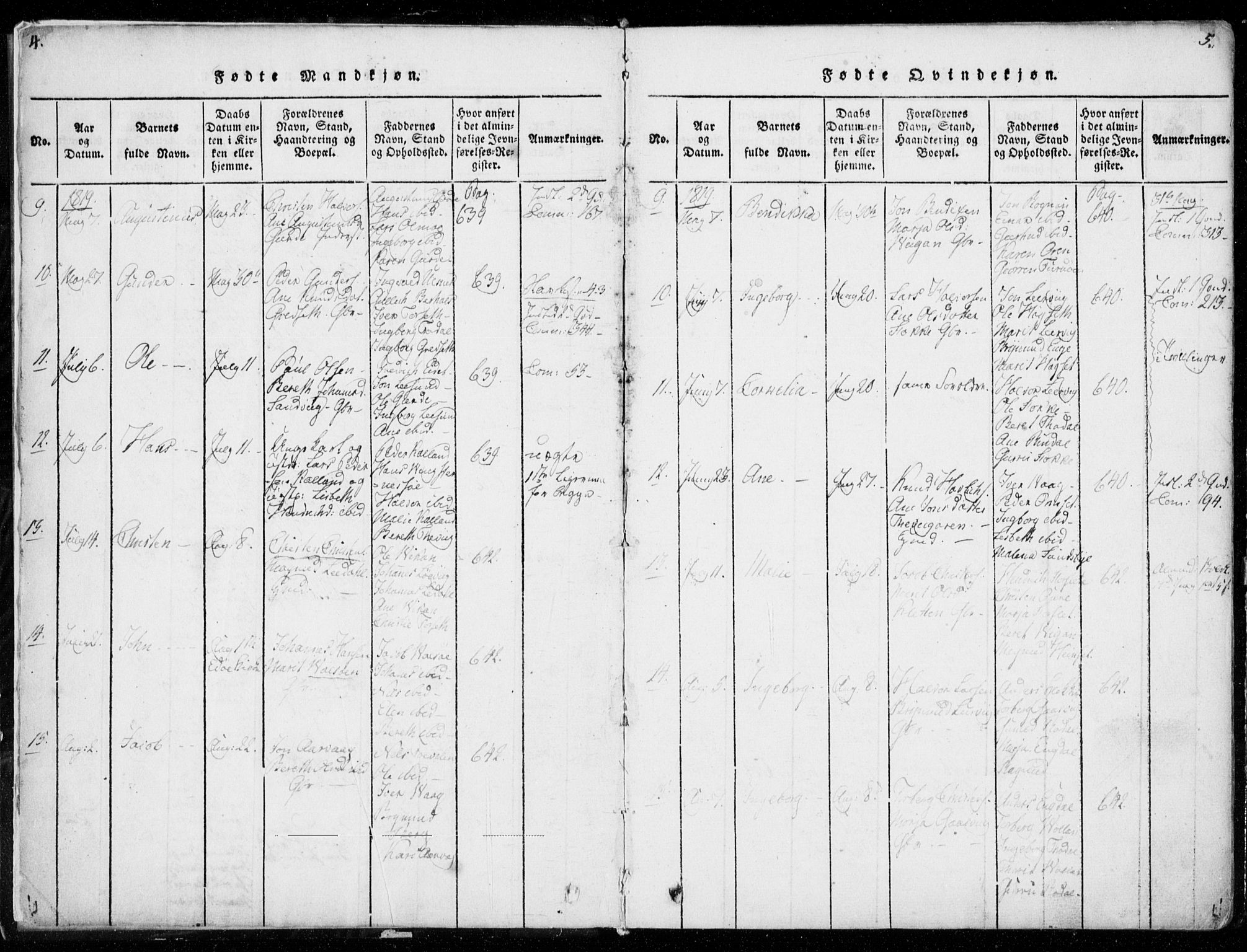 Ministerialprotokoller, klokkerbøker og fødselsregistre - Møre og Romsdal, AV/SAT-A-1454/578/L0903: Parish register (official) no. 578A02, 1819-1838, p. 4-5