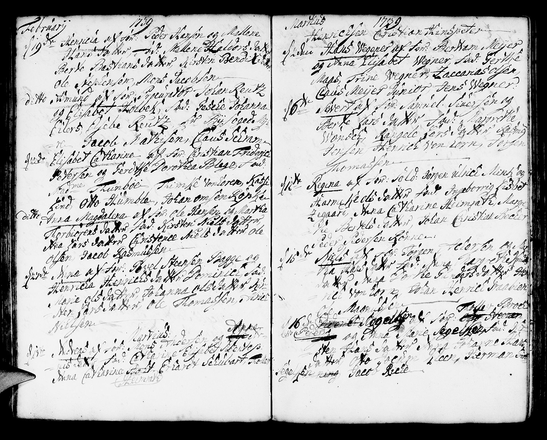 Korskirken sokneprestembete, AV/SAB-A-76101/H/Haa/L0004: Parish register (official) no. A 4, 1720-1750, p. 199