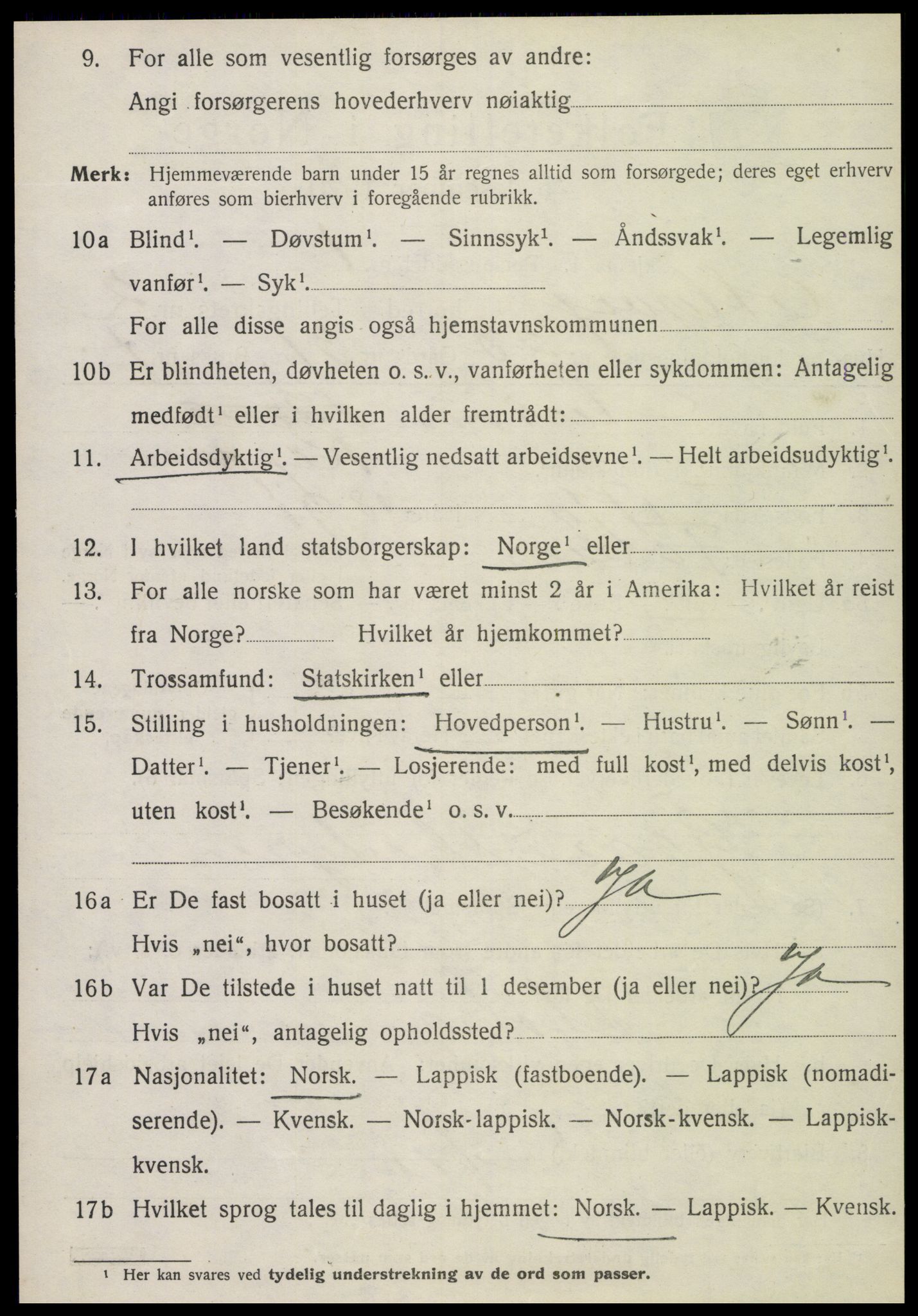 SAT, 1920 census for Otterøy, 1920, p. 1366