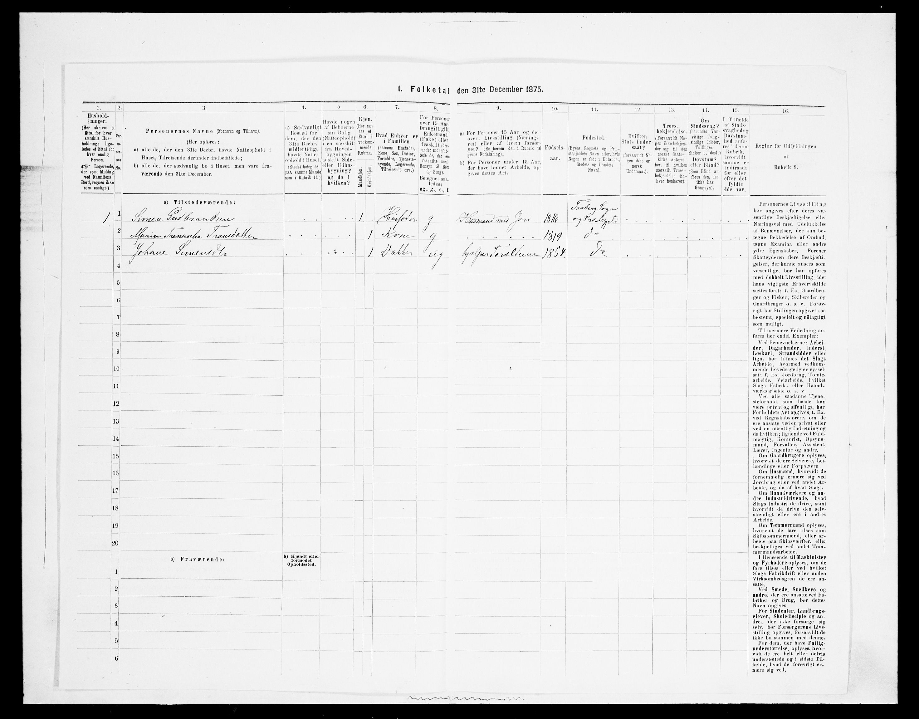 SAH, 1875 census for 0524L Fåberg/Fåberg og Lillehammer, 1875, p. 853