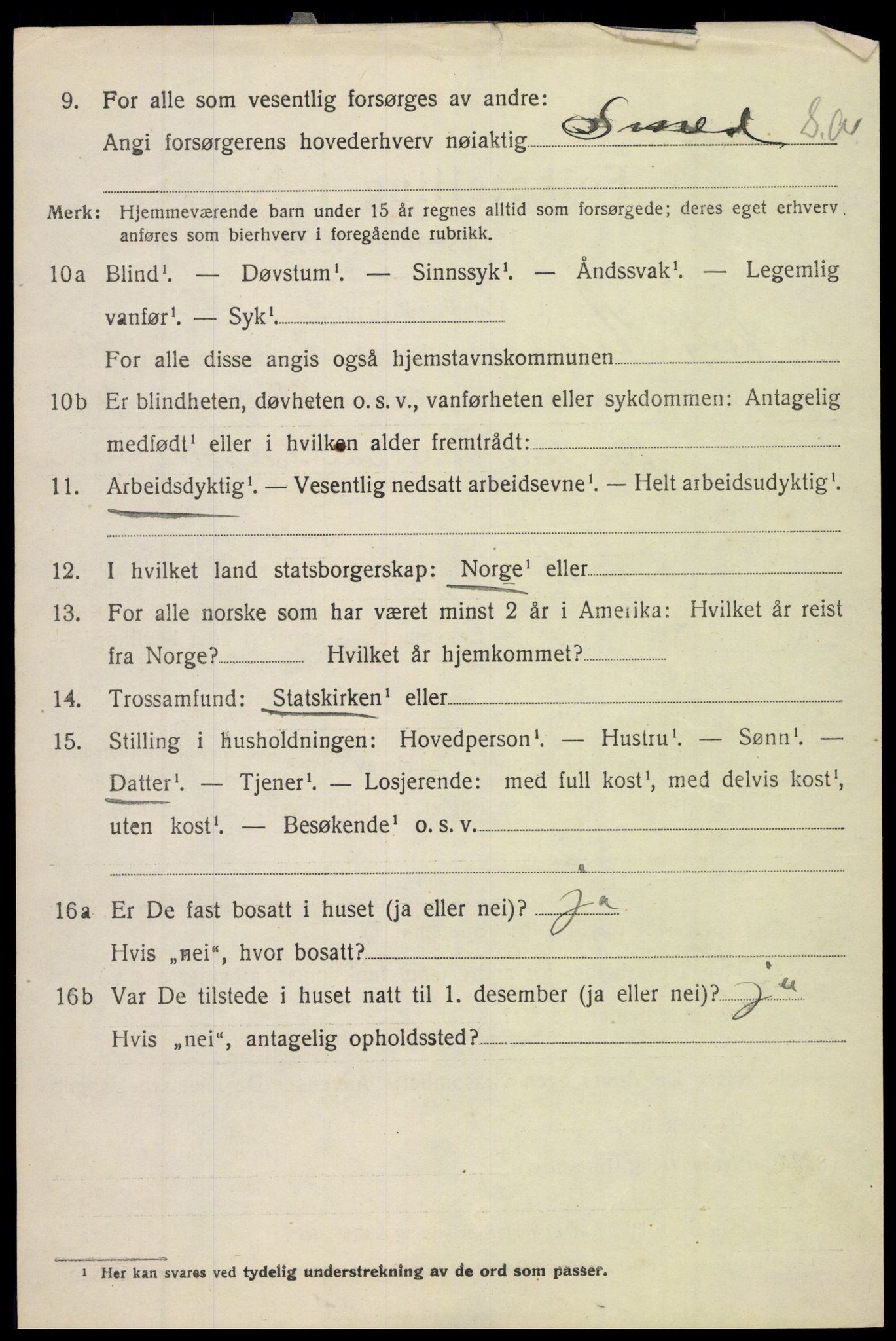 SAH, 1920 census for Nord-Aurdal, 1920, p. 4587