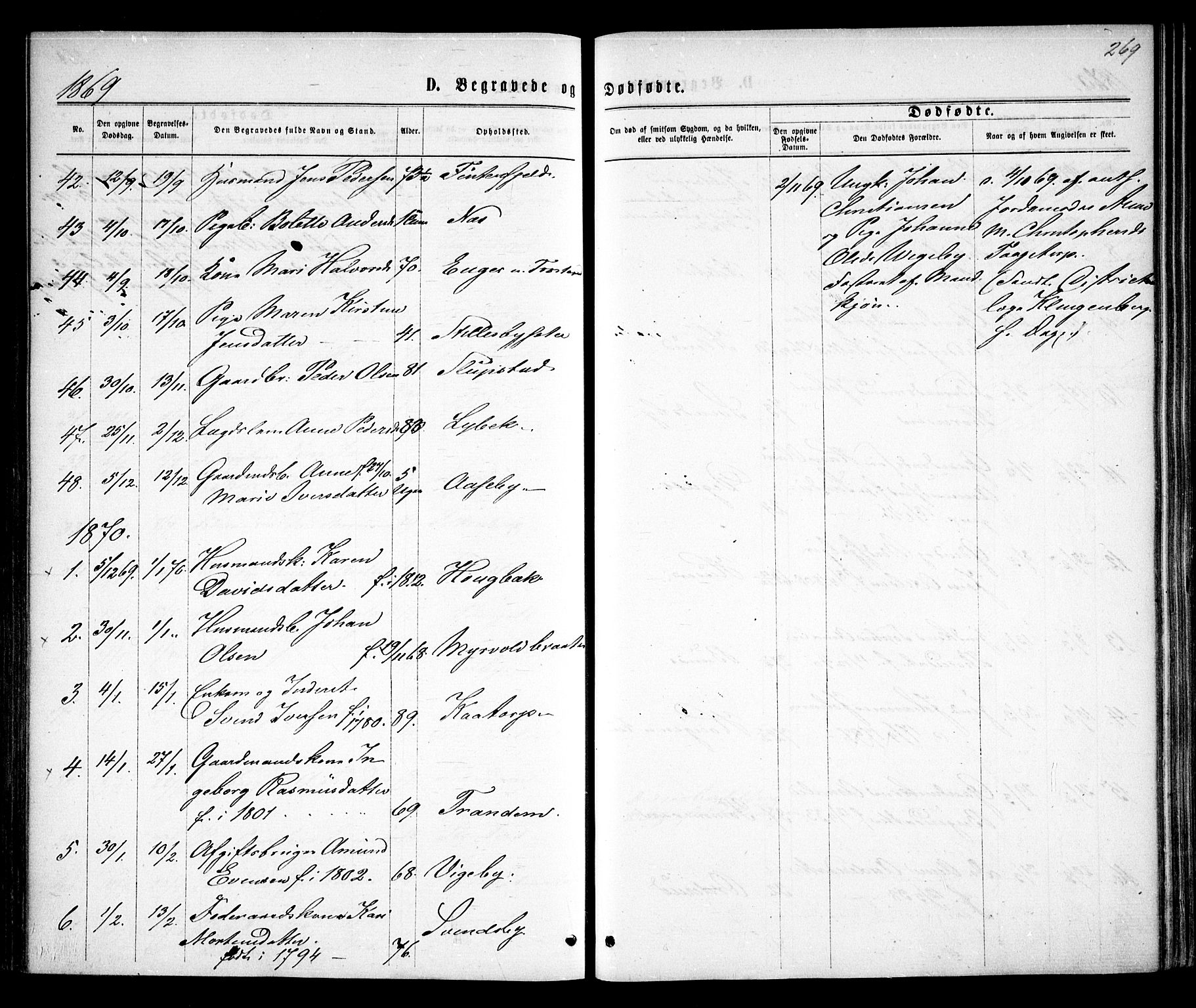 Rødenes prestekontor Kirkebøker, AV/SAO-A-2005/F/Fa/L0008: Parish register (official) no. I 8, 1869-1879, p. 269