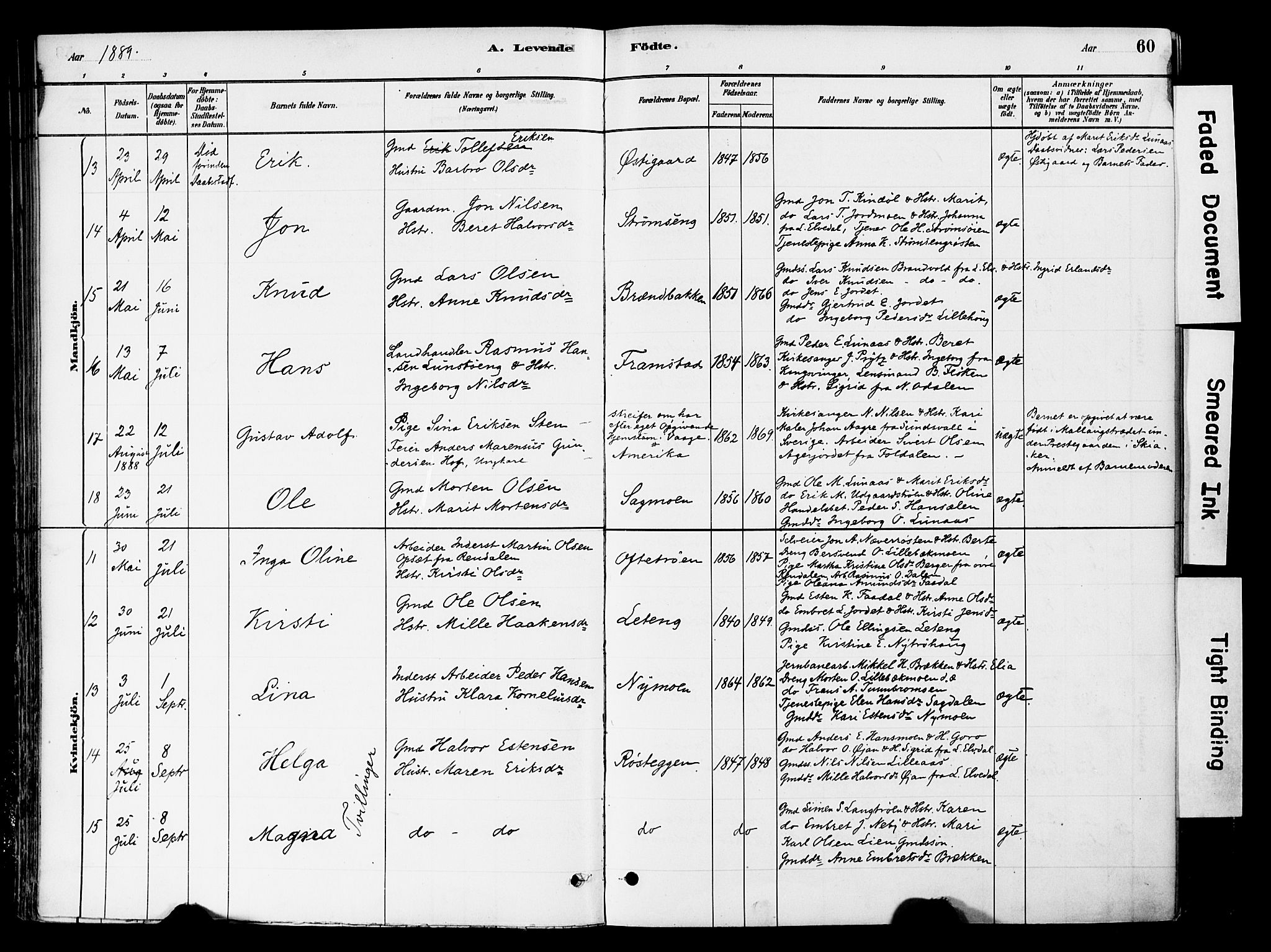 Tynset prestekontor, SAH/PREST-058/H/Ha/Haa/L0022: Parish register (official) no. 22, 1880-1899, p. 60