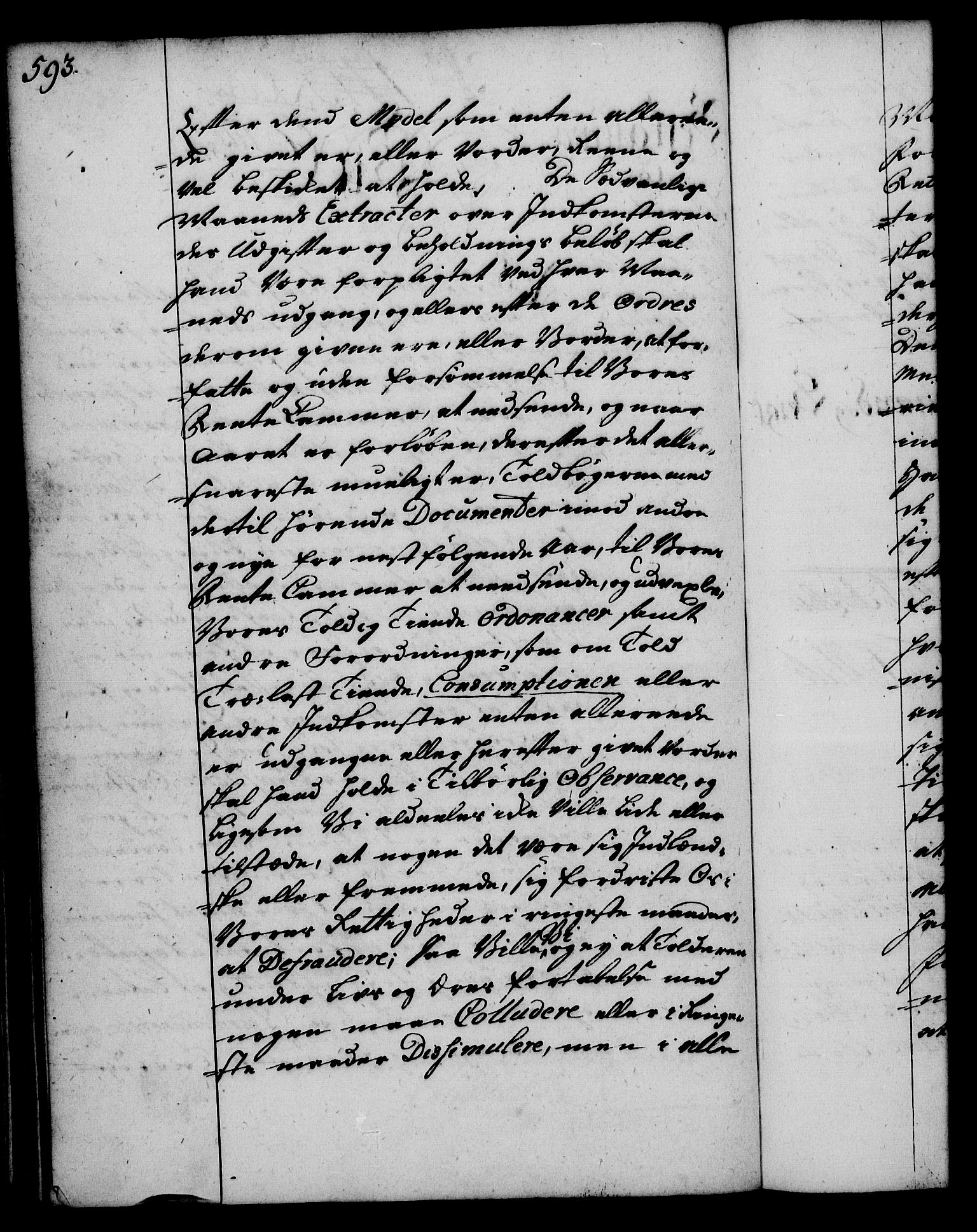 Rentekammeret, Kammerkanselliet, RA/EA-3111/G/Gg/Gge/L0002: Norsk bestallingsprotokoll med register (merket RK 53.26), 1730-1744, p. 593