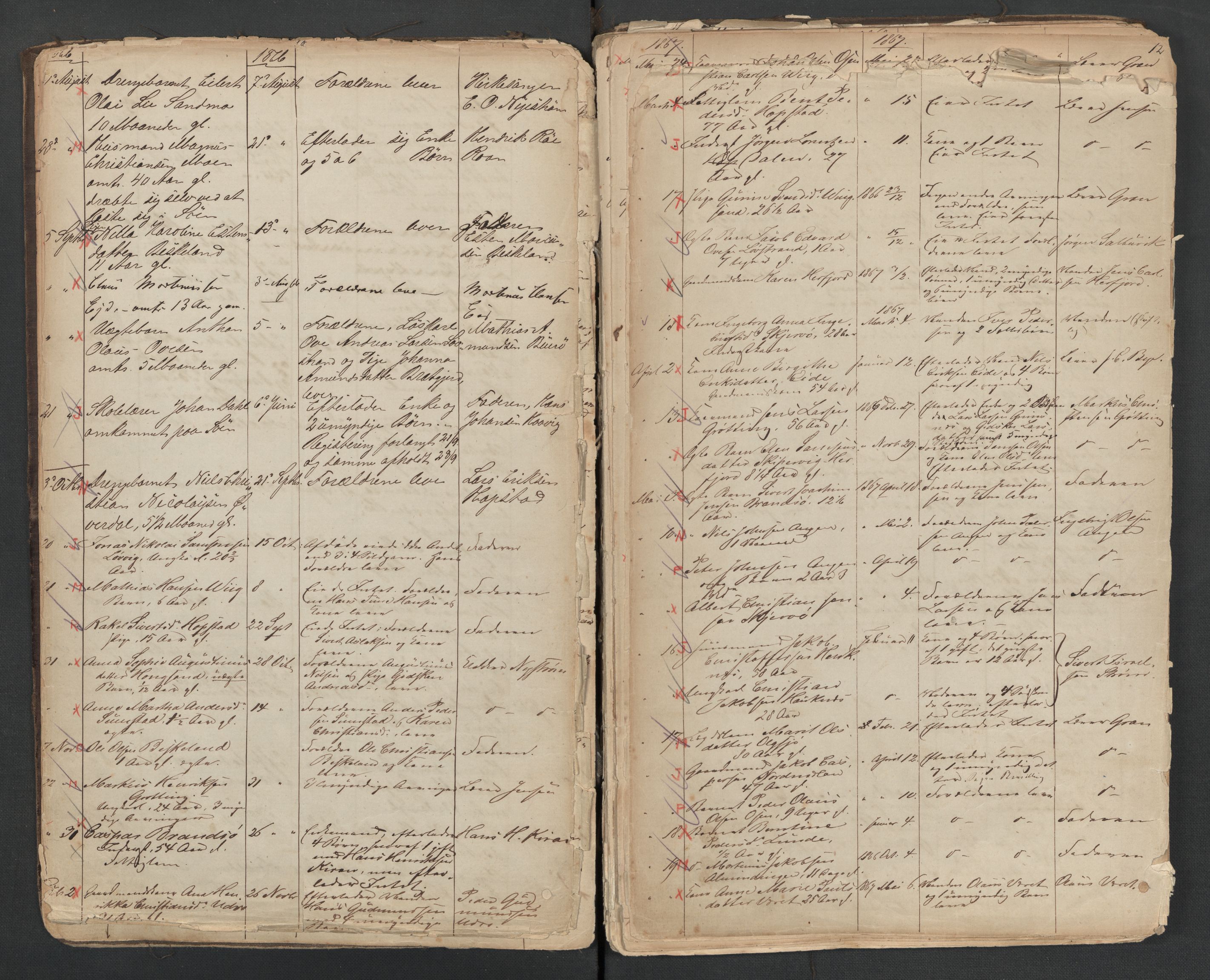 Bjørnør lensmannskontor, AV/SAT-A-1010/02/L0001: 02.01.01 Dødsfallsprotokoll, 1863-1915, p. 12