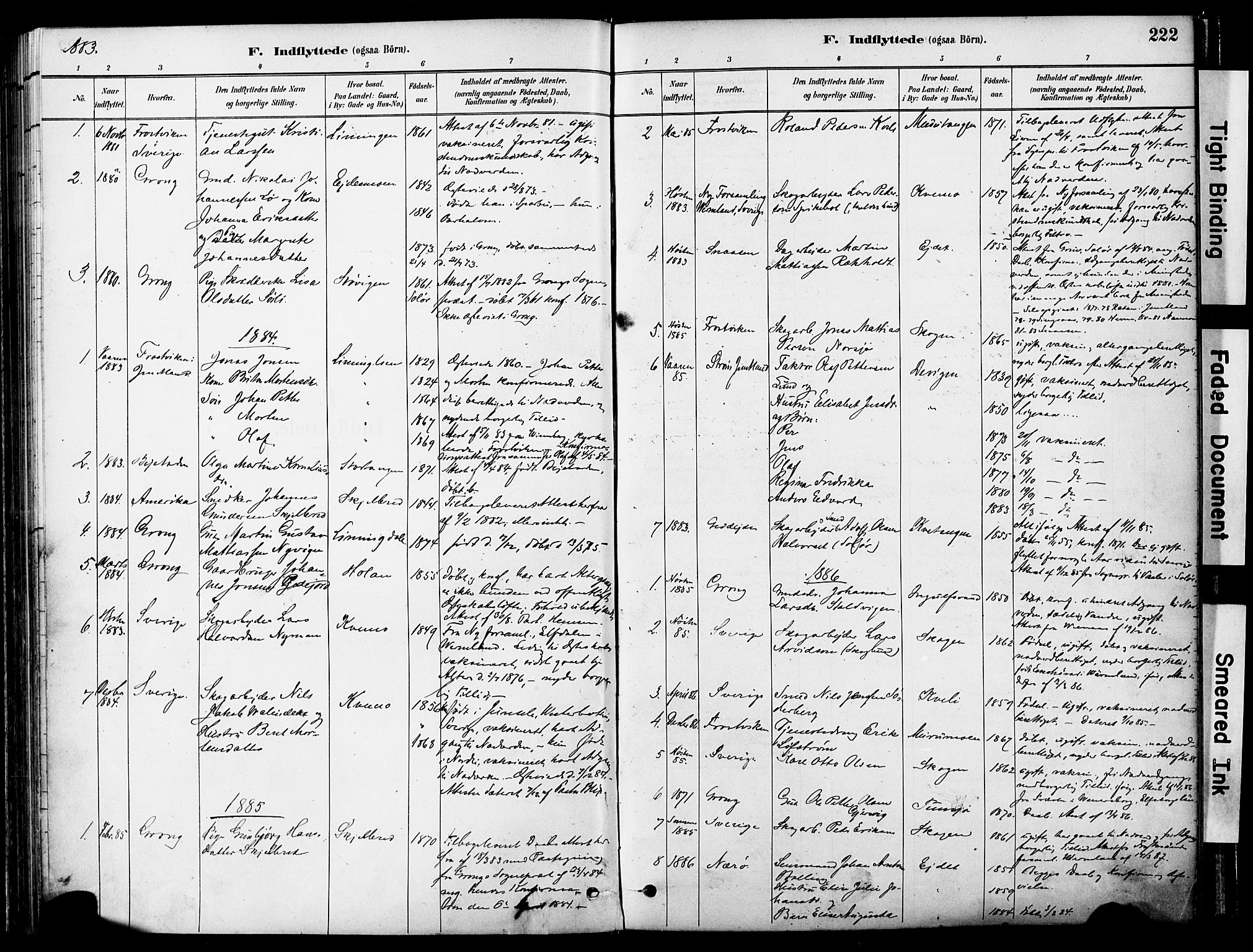 Ministerialprotokoller, klokkerbøker og fødselsregistre - Nord-Trøndelag, SAT/A-1458/755/L0494: Parish register (official) no. 755A03, 1882-1902, p. 222