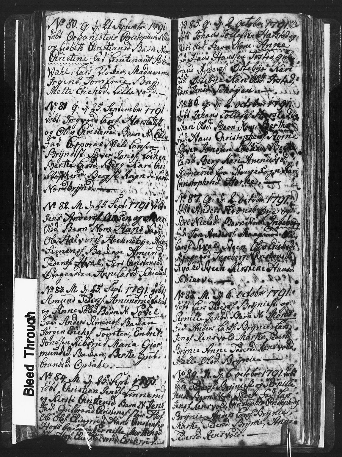 Romedal prestekontor, SAH/PREST-004/L/L0001: Parish register (copy) no. 1, 1785-1794, p. 54
