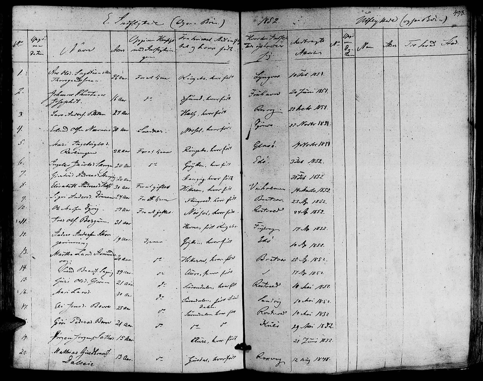 Ministerialprotokoller, klokkerbøker og fødselsregistre - Møre og Romsdal, AV/SAT-A-1454/581/L0936: Parish register (official) no. 581A04, 1836-1852, p. 498