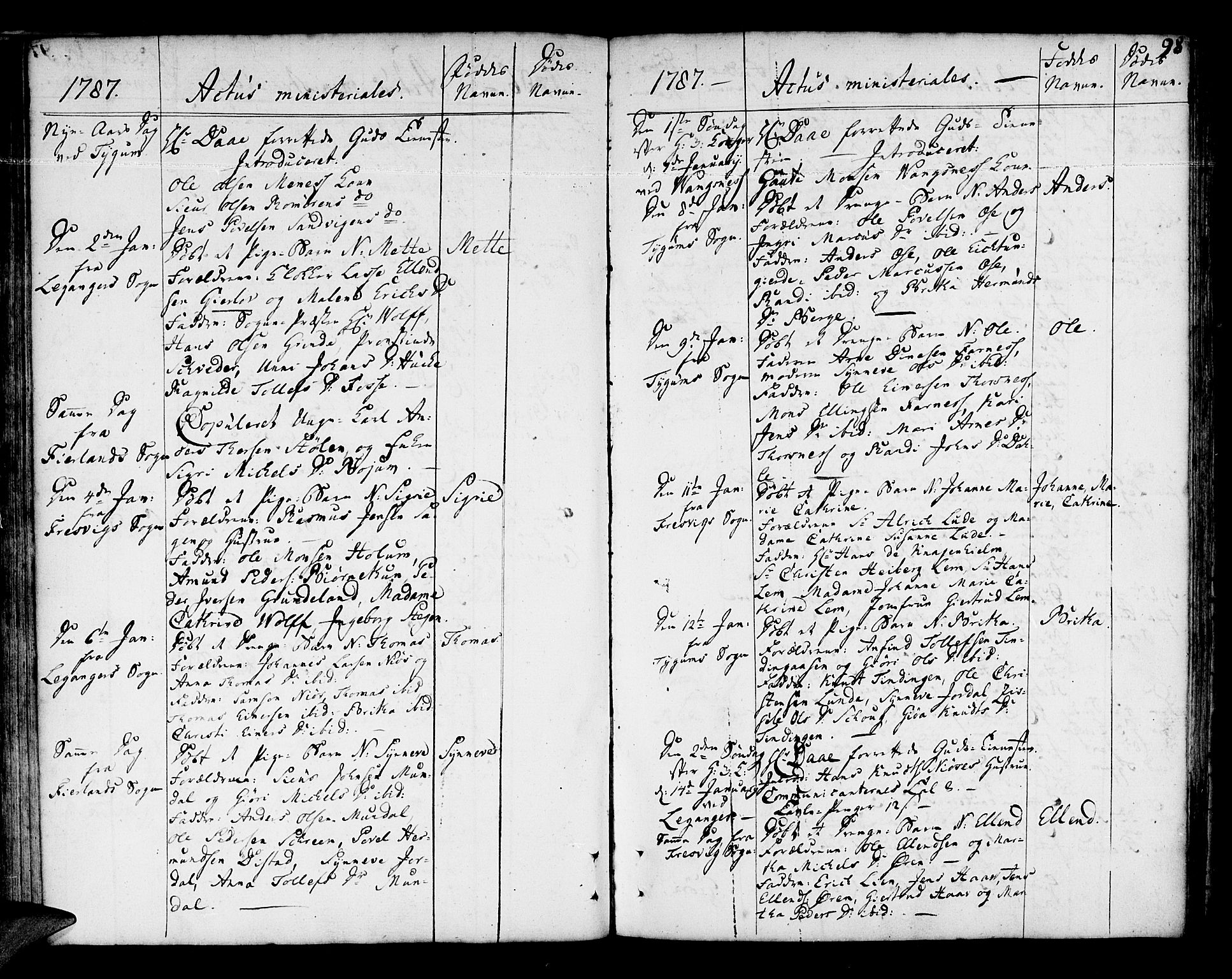 Leikanger sokneprestembete, AV/SAB-A-81001/H/Haa/Haaa/L0004: Parish register (official) no. A 4, 1770-1791, p. 98