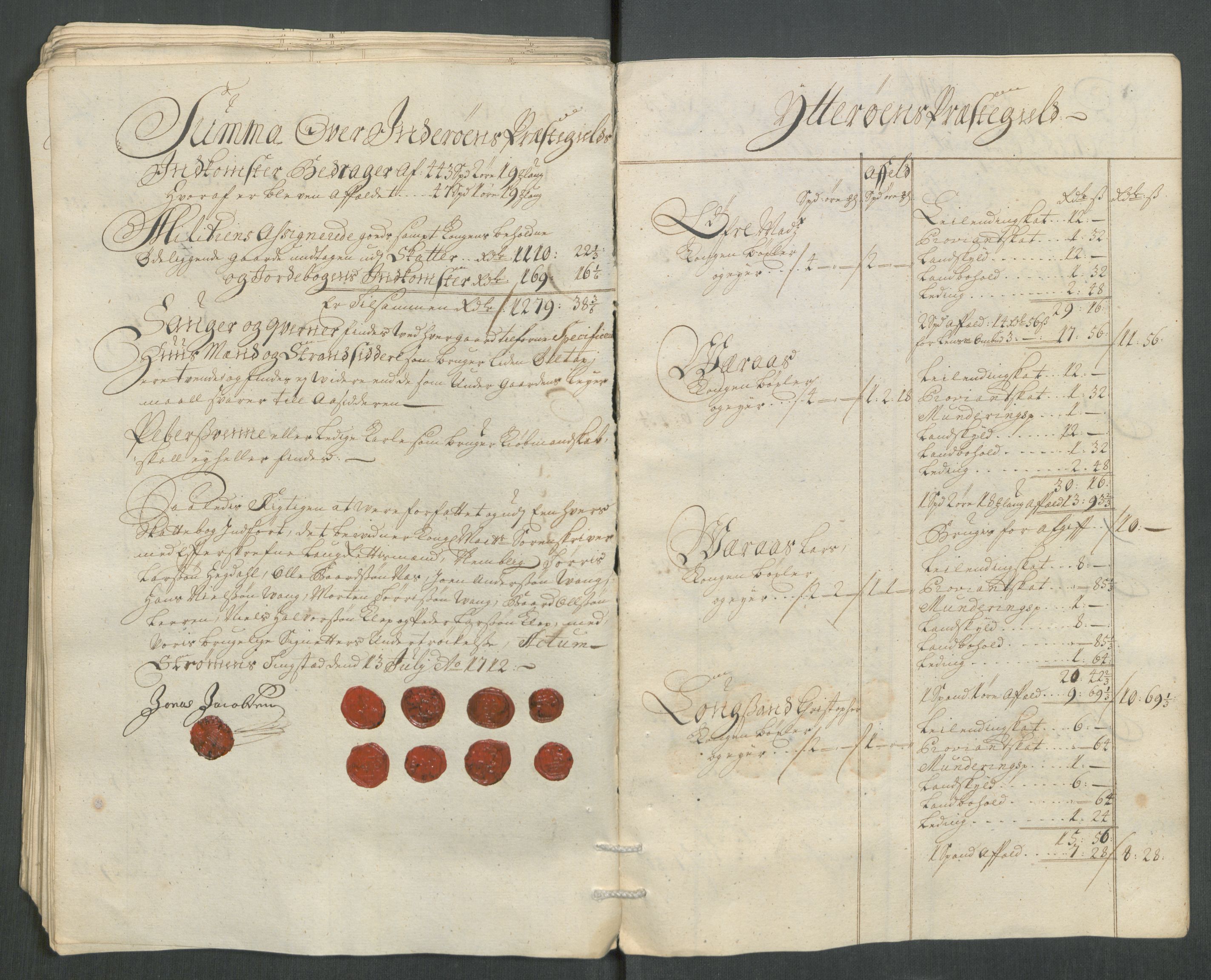 Rentekammeret inntil 1814, Reviderte regnskaper, Fogderegnskap, AV/RA-EA-4092/R63/L4320: Fogderegnskap Inderøy, 1712, p. 112