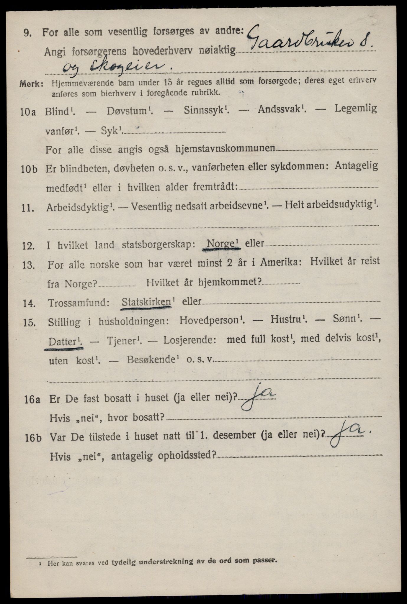 SAKO, 1920 census for Kviteseid, 1920, p. 2086