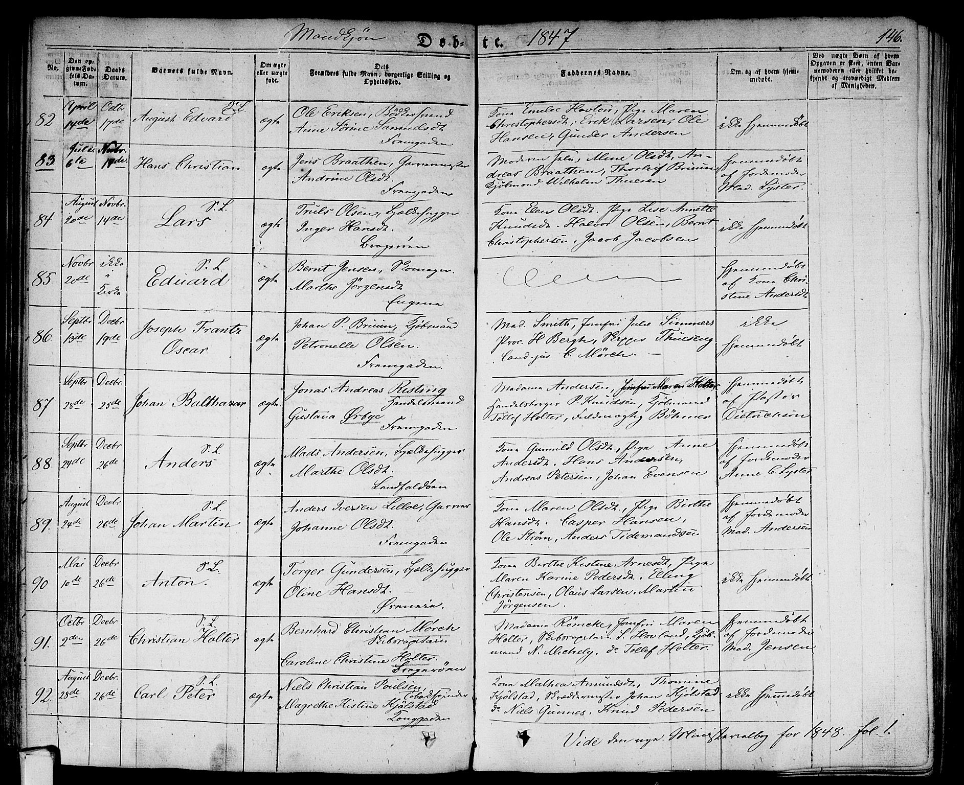 Bragernes kirkebøker, AV/SAKO-A-6/F/Fb/L0001: Parish register (official) no. II 1, 1830-1847, p. 146