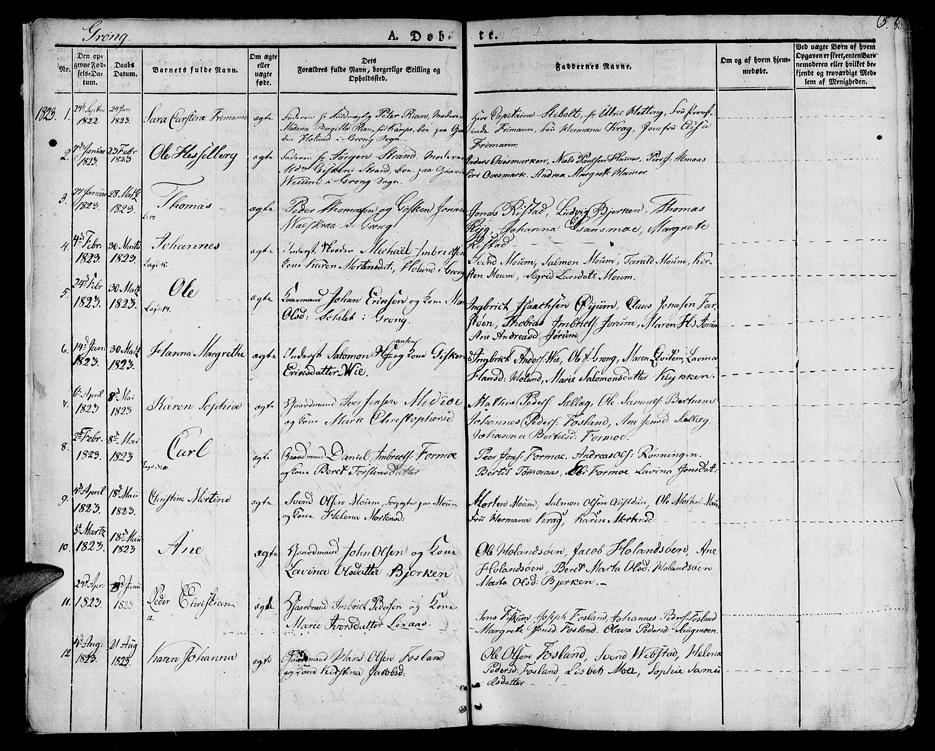 Ministerialprotokoller, klokkerbøker og fødselsregistre - Nord-Trøndelag, AV/SAT-A-1458/758/L0510: Parish register (official) no. 758A01 /1, 1821-1841, p. 5