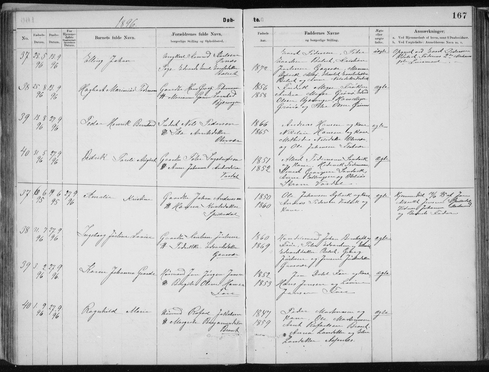 Ministerialprotokoller, klokkerbøker og fødselsregistre - Nordland, SAT/A-1459/843/L0636: Parish register (copy) no. 843C05, 1884-1909, p. 167