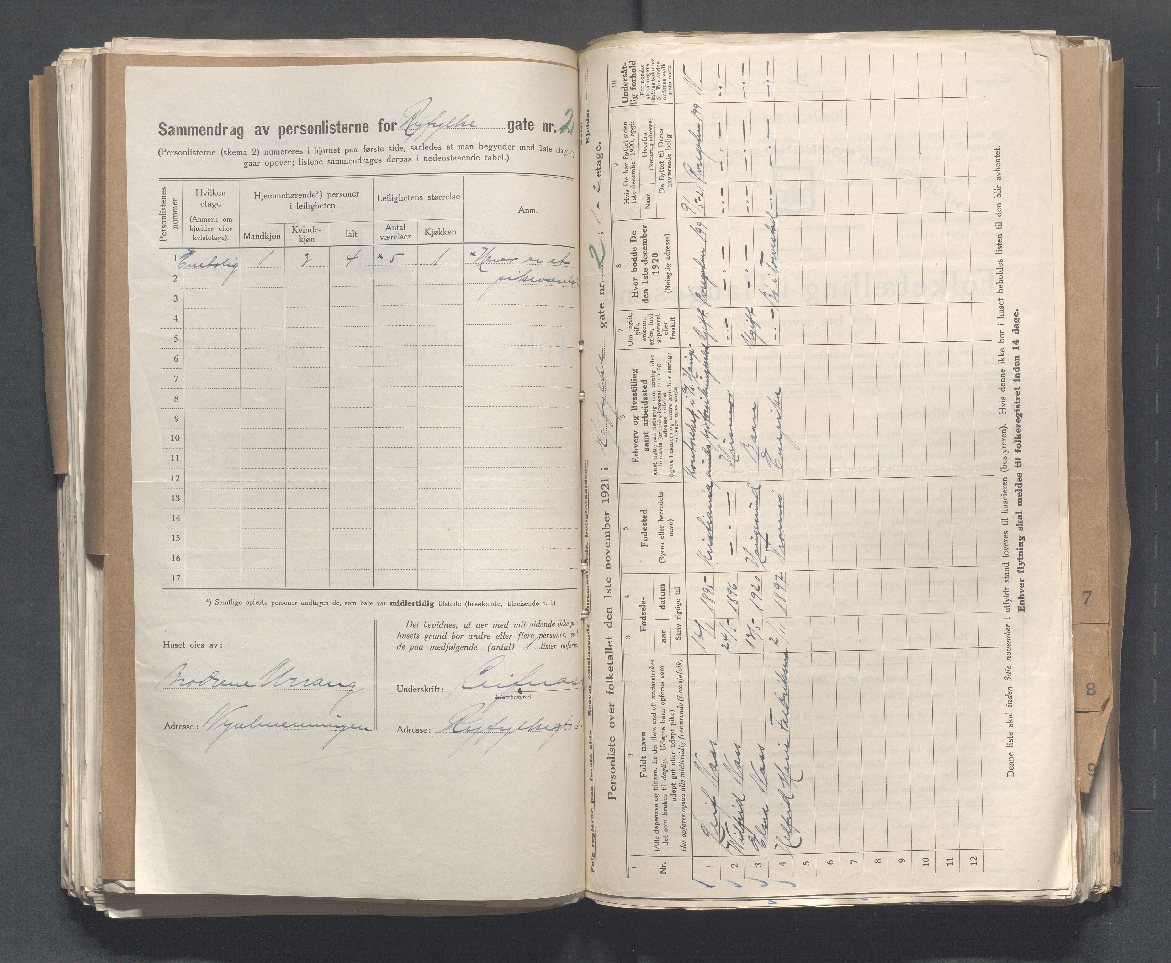 IKAR, Local census 1.11.1921 for Haugesund, 1921, p. 3413