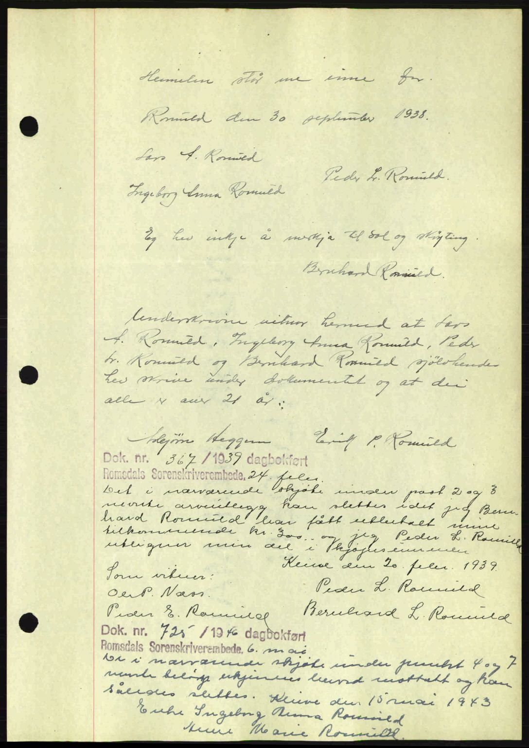 Romsdal sorenskriveri, AV/SAT-A-4149/1/2/2C: Mortgage book no. A6, 1938-1939, Diary no: : 2437/1938