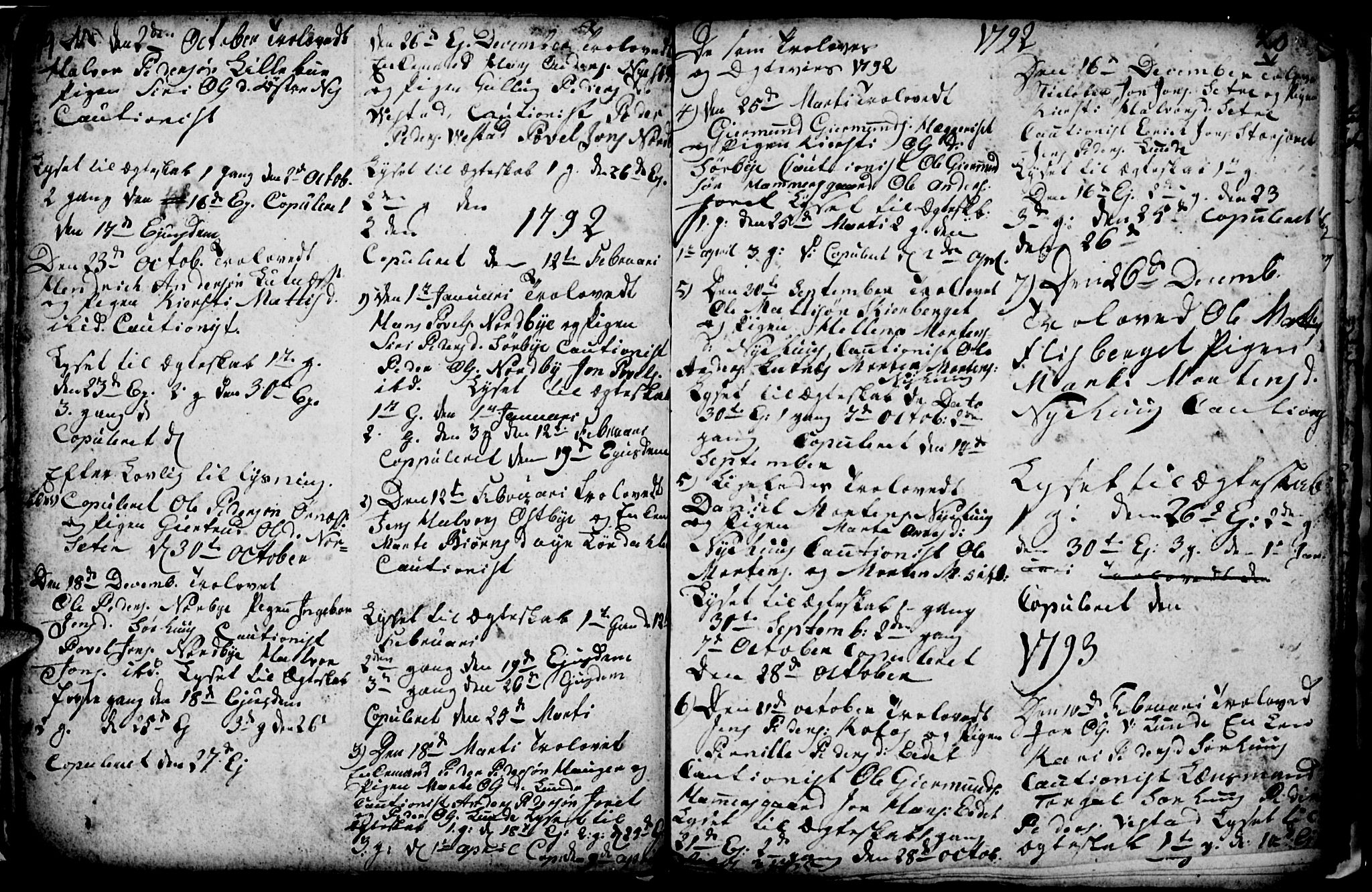 Trysil prestekontor, SAH/PREST-046/H/Ha/Hab/L0001: Parish register (copy) no. 1, 1781-1799, p. 19-20