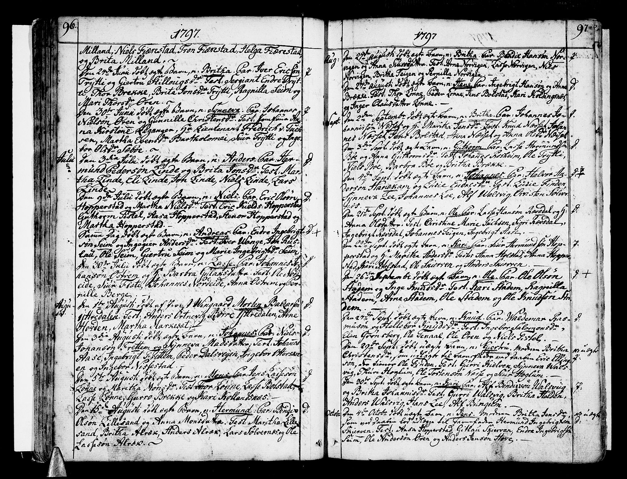 Vik sokneprestembete, SAB/A-81501: Parish register (official) no. A 5, 1787-1820, p. 96-97