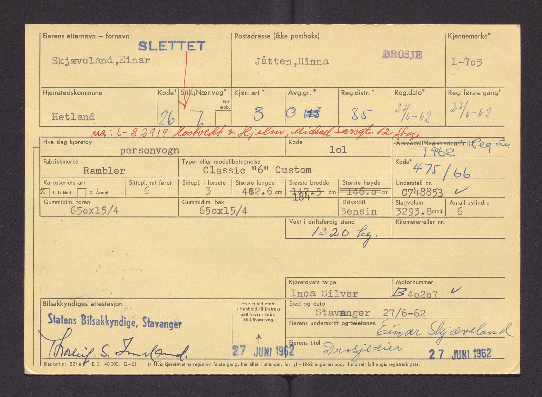 Stavanger trafikkstasjon, AV/SAST-A-101942/0/F/L0003: L-700 - L-999, 1930-1971, p. 55