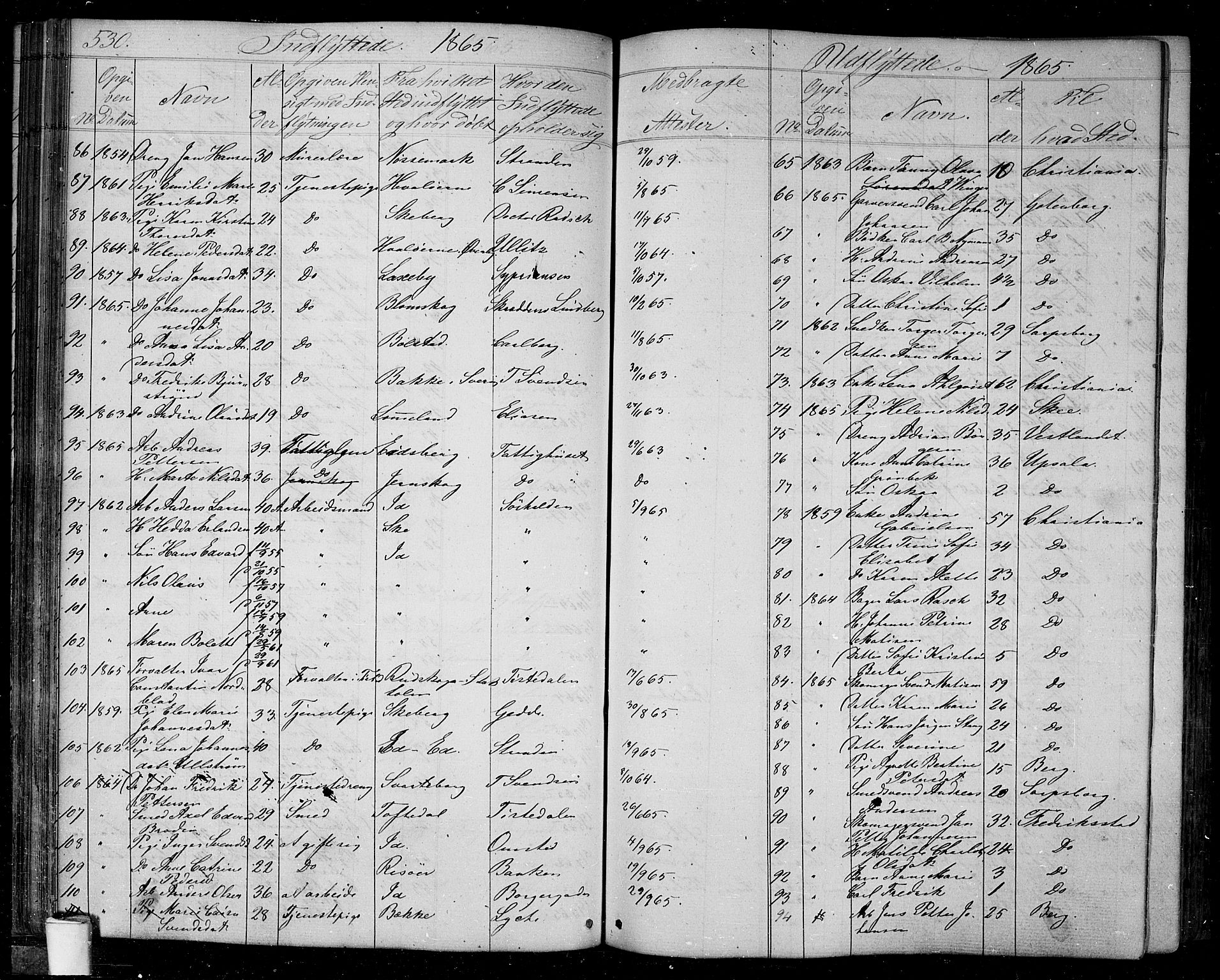 Halden prestekontor Kirkebøker, AV/SAO-A-10909/G/Ga/L0005b: Parish register (copy) no. 5B, 1864-1868, p. 530