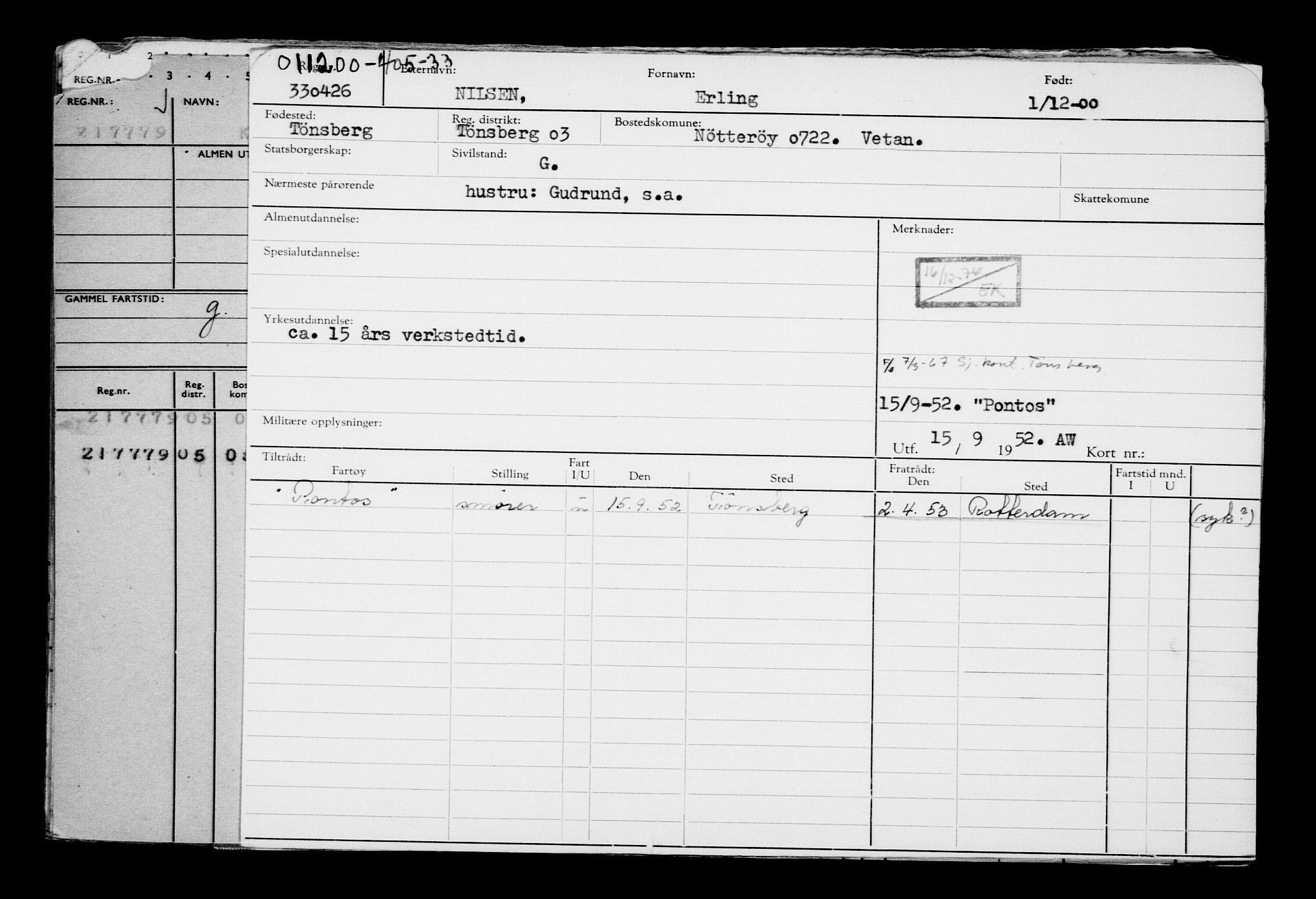 Direktoratet for sjømenn, AV/RA-S-3545/G/Gb/L0038: Hovedkort, 1900-1901, p. 170