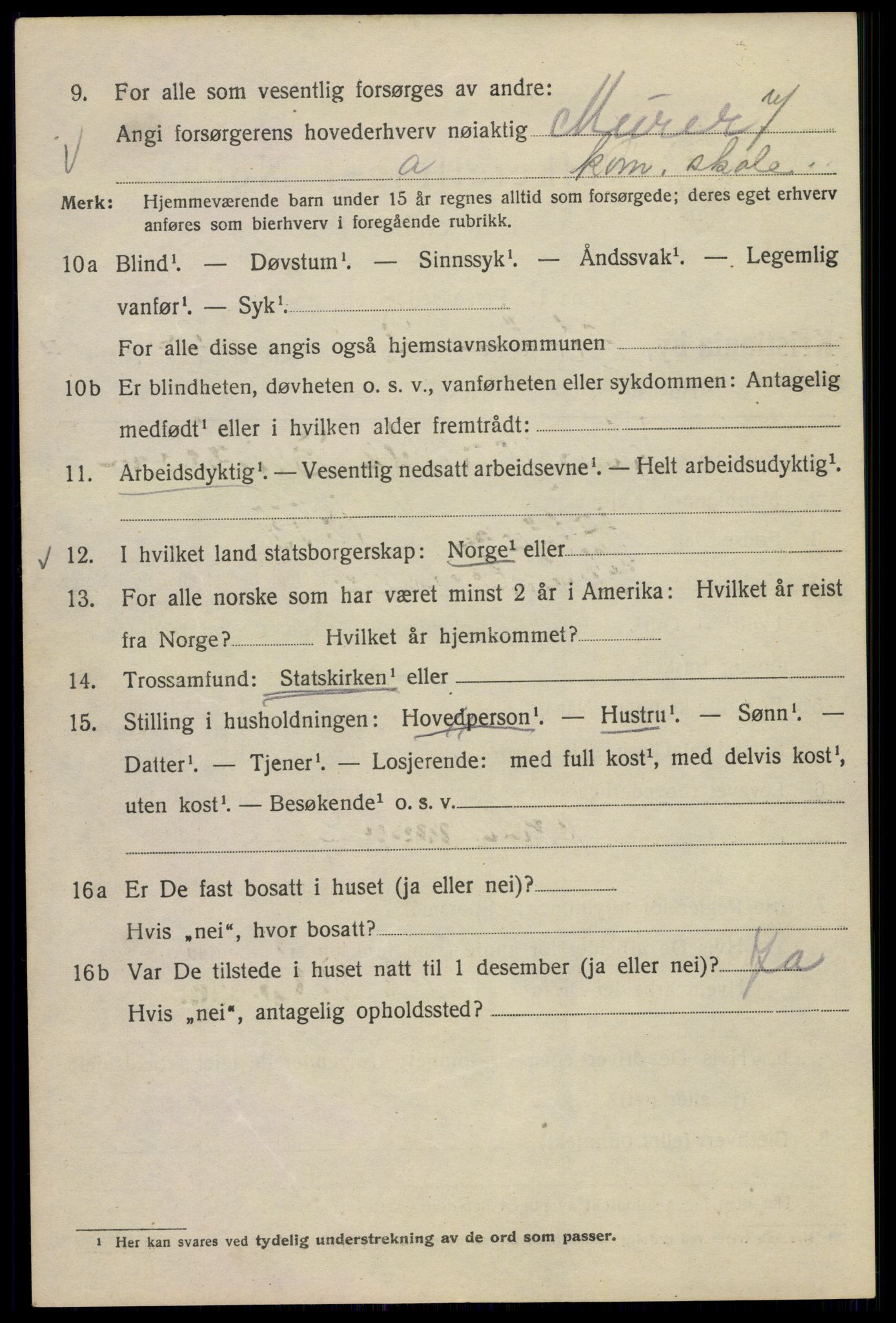 SAO, 1920 census for Kristiania, 1920, p. 611932