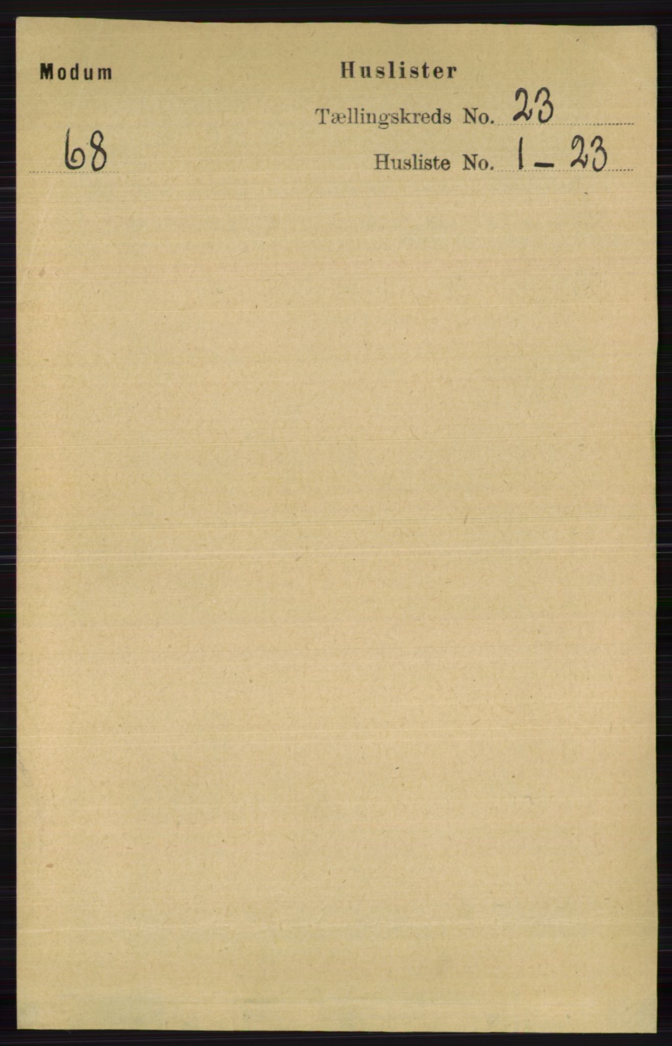 RA, 1891 census for 0623 Modum, 1891, p. 8667