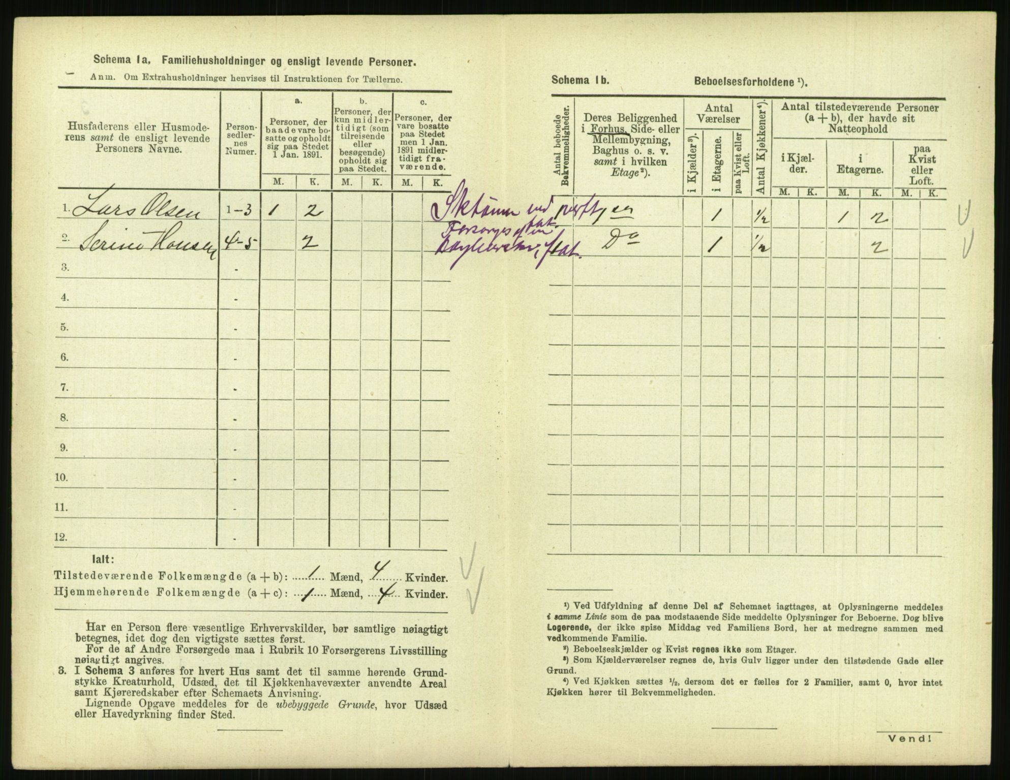 RA, 1891 census for 0903 Arendal, 1891, p. 395