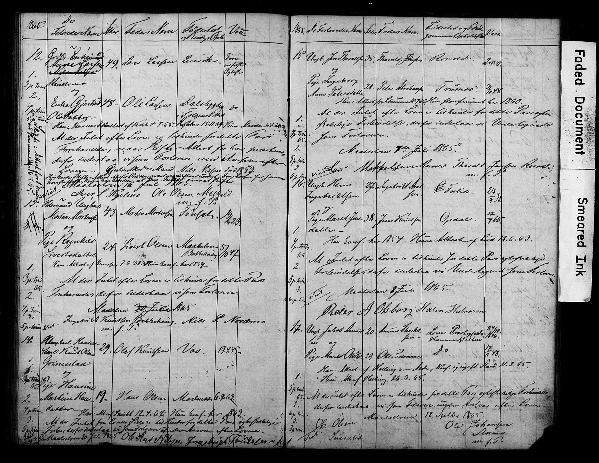 Målselv sokneprestembete, AV/SATØ-S-1311/I/Id/L0037: Banns register no. 37, 1853-1870